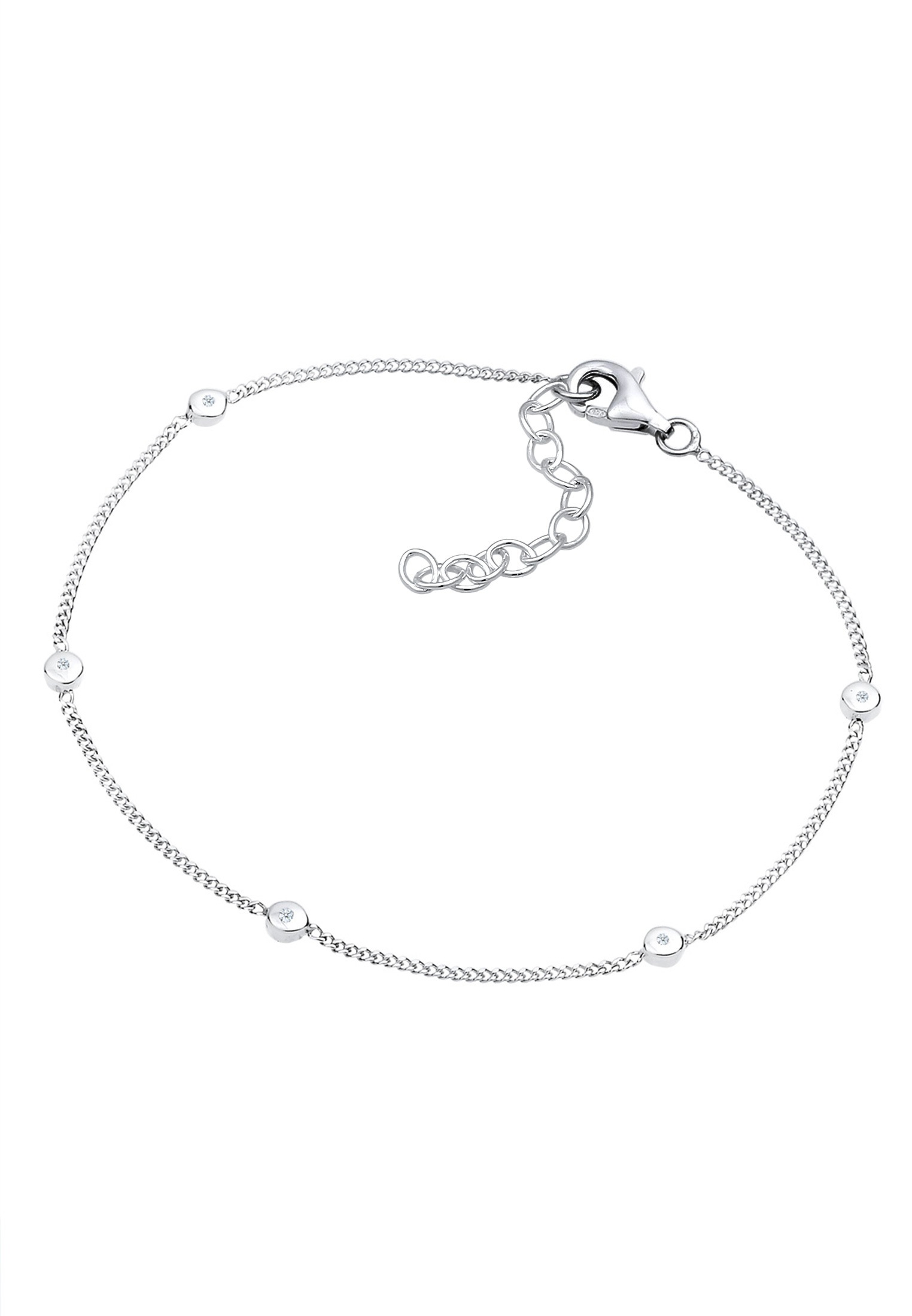 Elli DIAMONDS Armkette »Armband Diamant Weiß Brillantschliff (0.025 ct) 925 Sterling Silber«