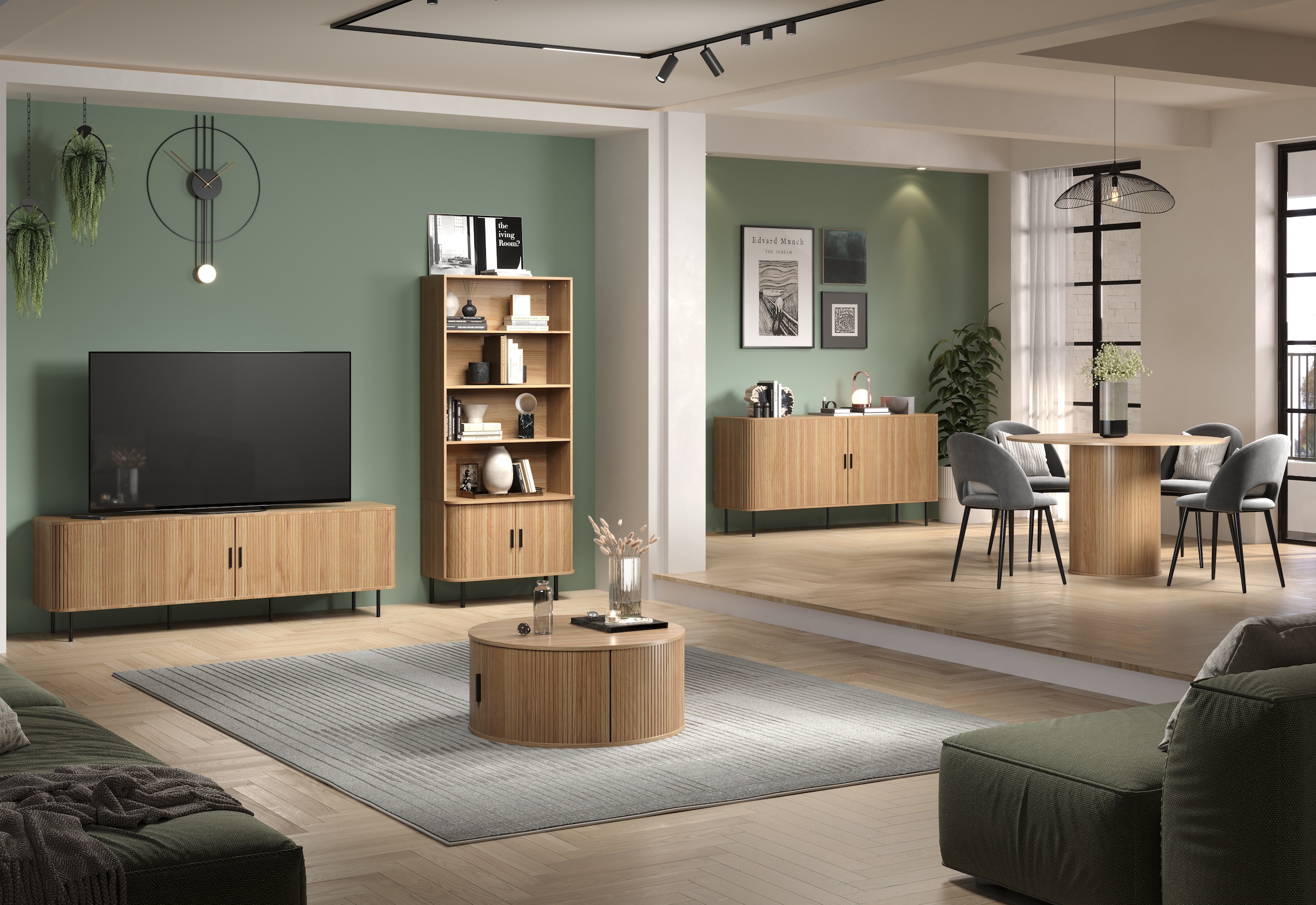INOSIGN Couchtisch »Ronda«, (1 St.), Runder Sofatisch mit Stauraum - Maße (B/T/H) 80/80/36 cm