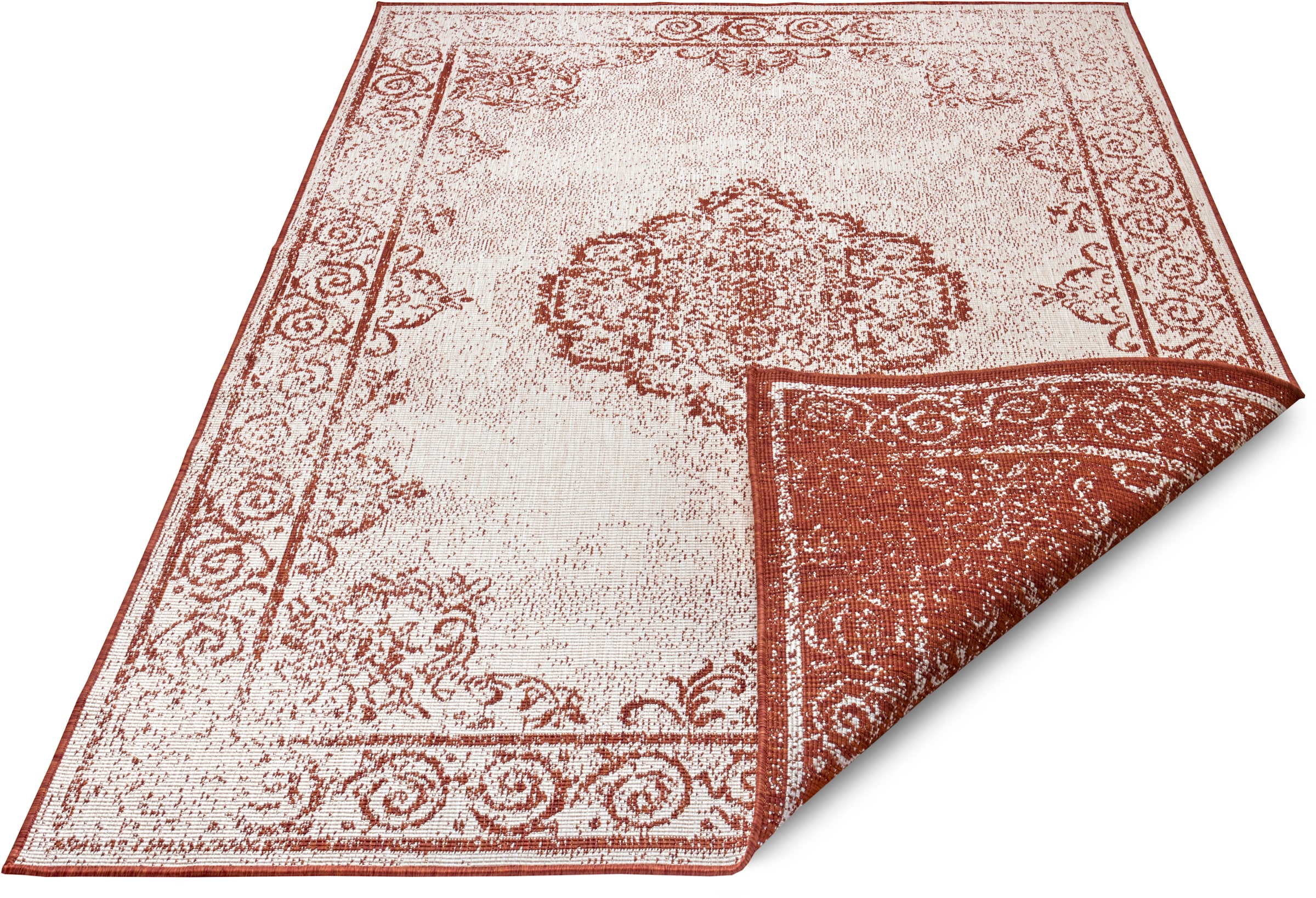 NORTHRUGS Teppich »CEBU Wendeteppich«, rechteckig, In-& Outdoor, Wetterfest, Balkon, Wohnzimmer, Wasserfest, Orientalisch