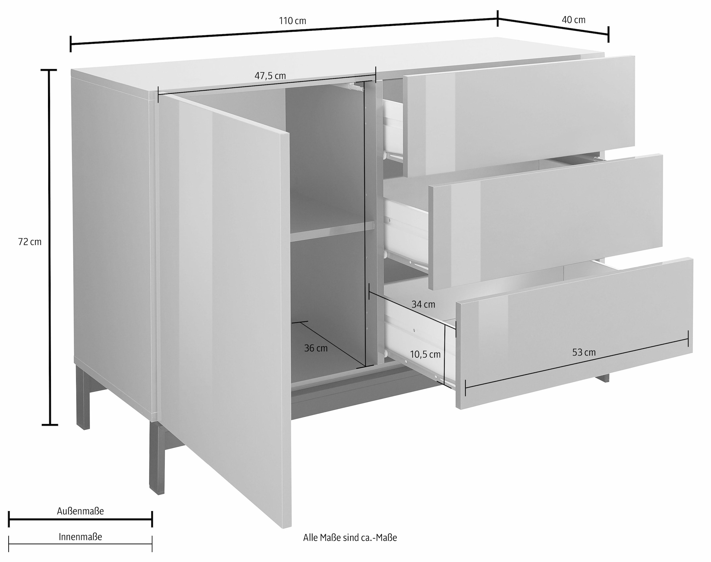 INOSIGN Sideboard »Metis«, Breite 110 cm