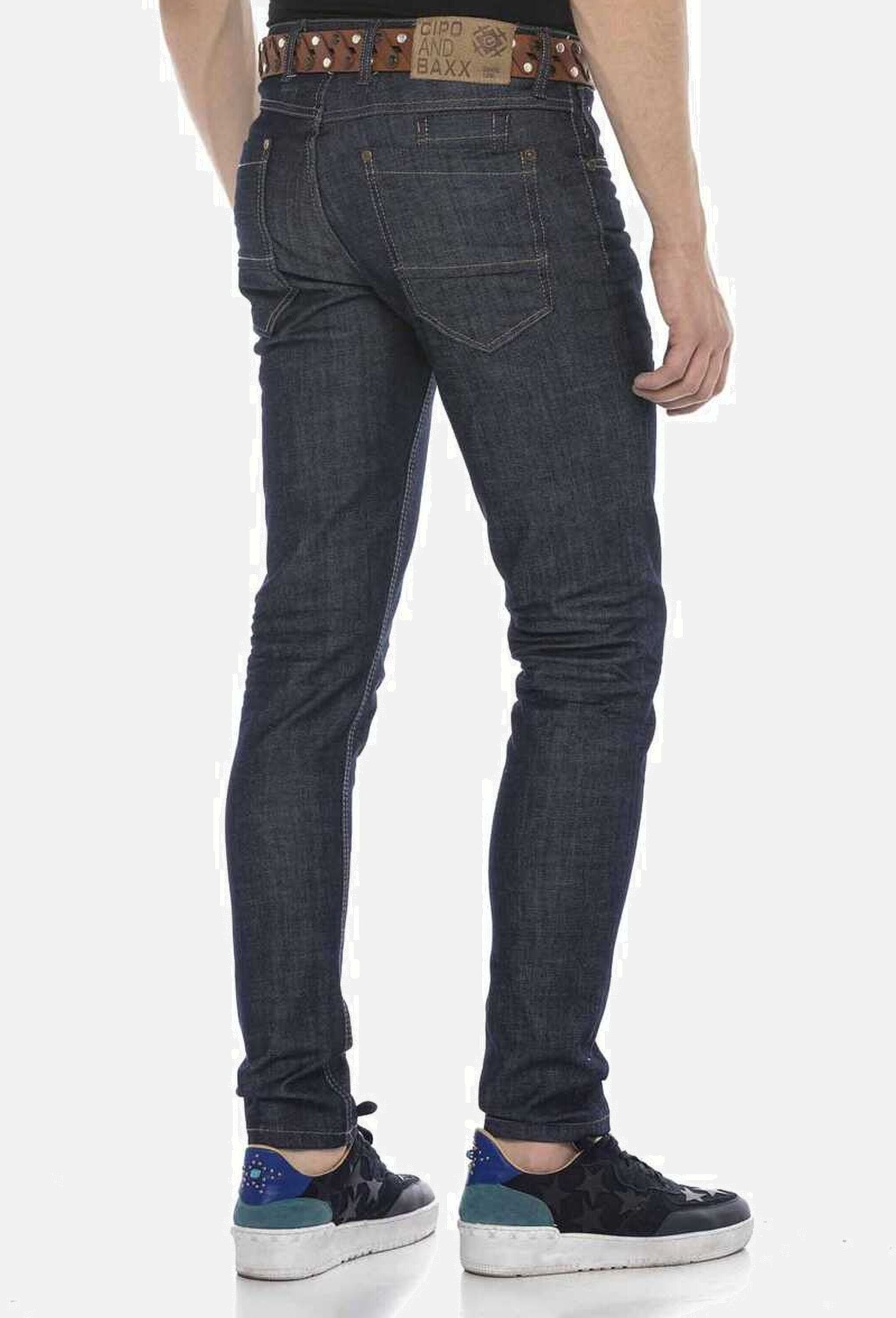Cipo & Baxx Slim-fit-Jeans »Cipo & Baxx Jeans« mit Zier-Knopföse, CD538
