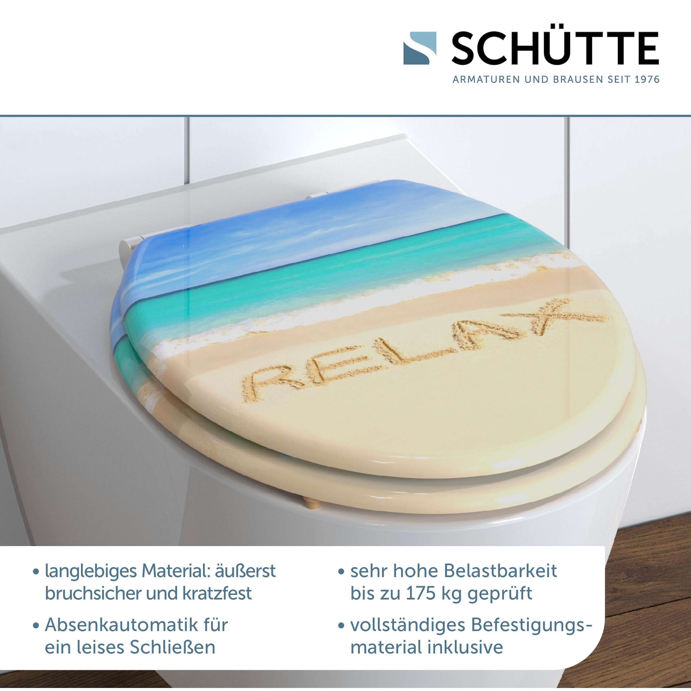 Schütte WC-Sitz »Relax«, mit Absenkautomatik und Holzkern, MDF