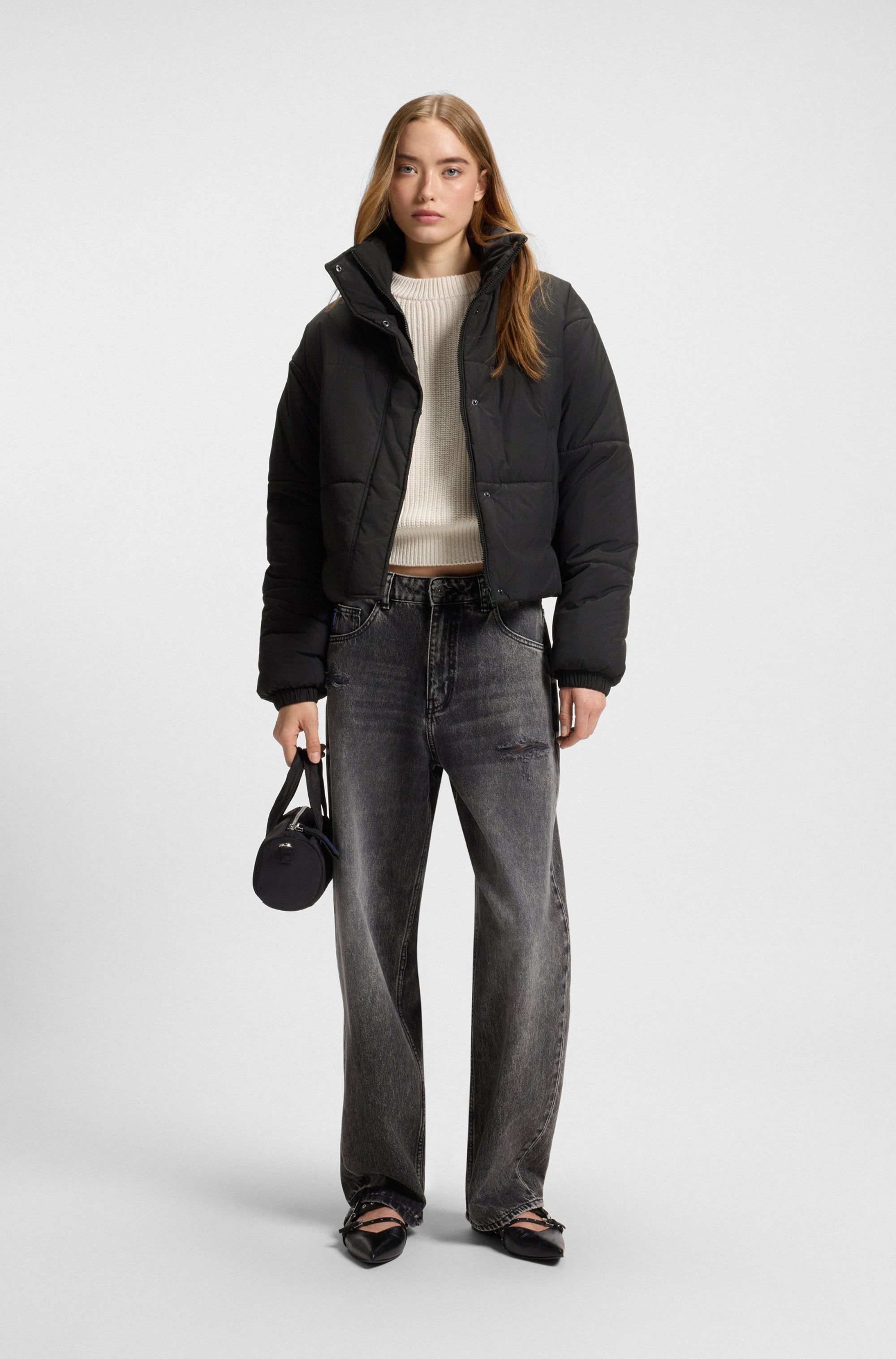 HUGO Blue Steppjacke »Faren«, Relaxed Fit, mit verstellbarem Saum
