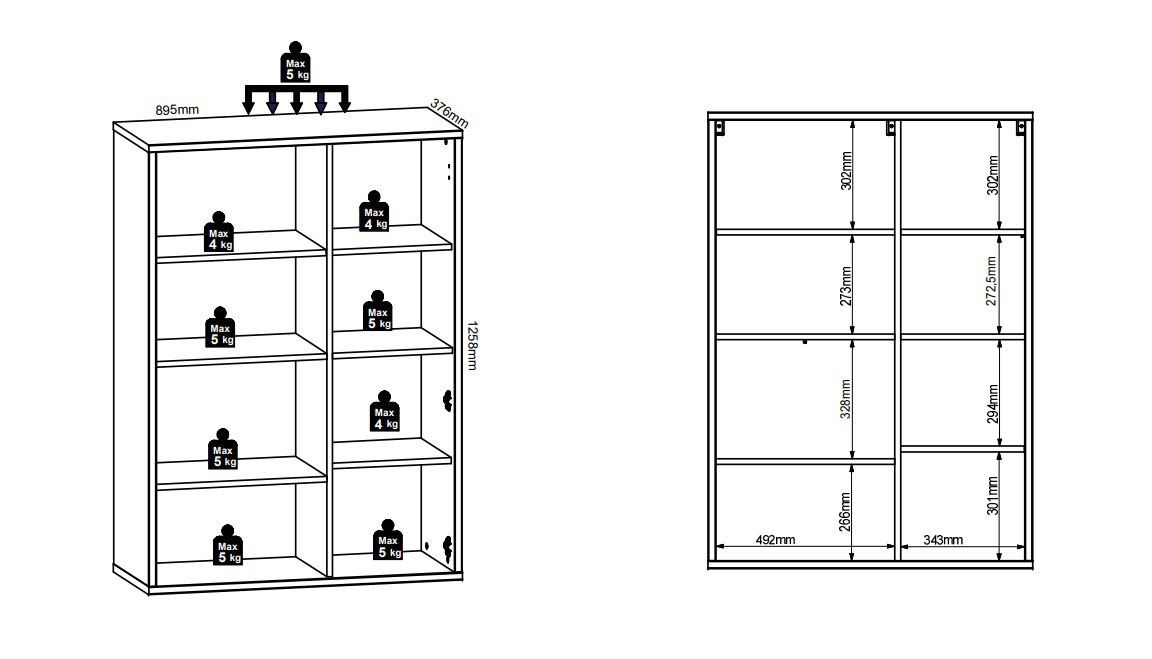 Innostyle Vitrine »BELLANO«, Viking Oak Nature