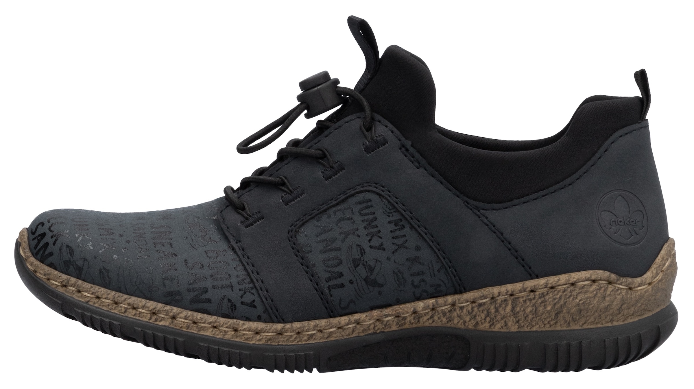 Rieker Slip-On Sneaker, Schlupfschuh, Freizeitschuh, Halbschuh mit praktischen Anziehlaschen