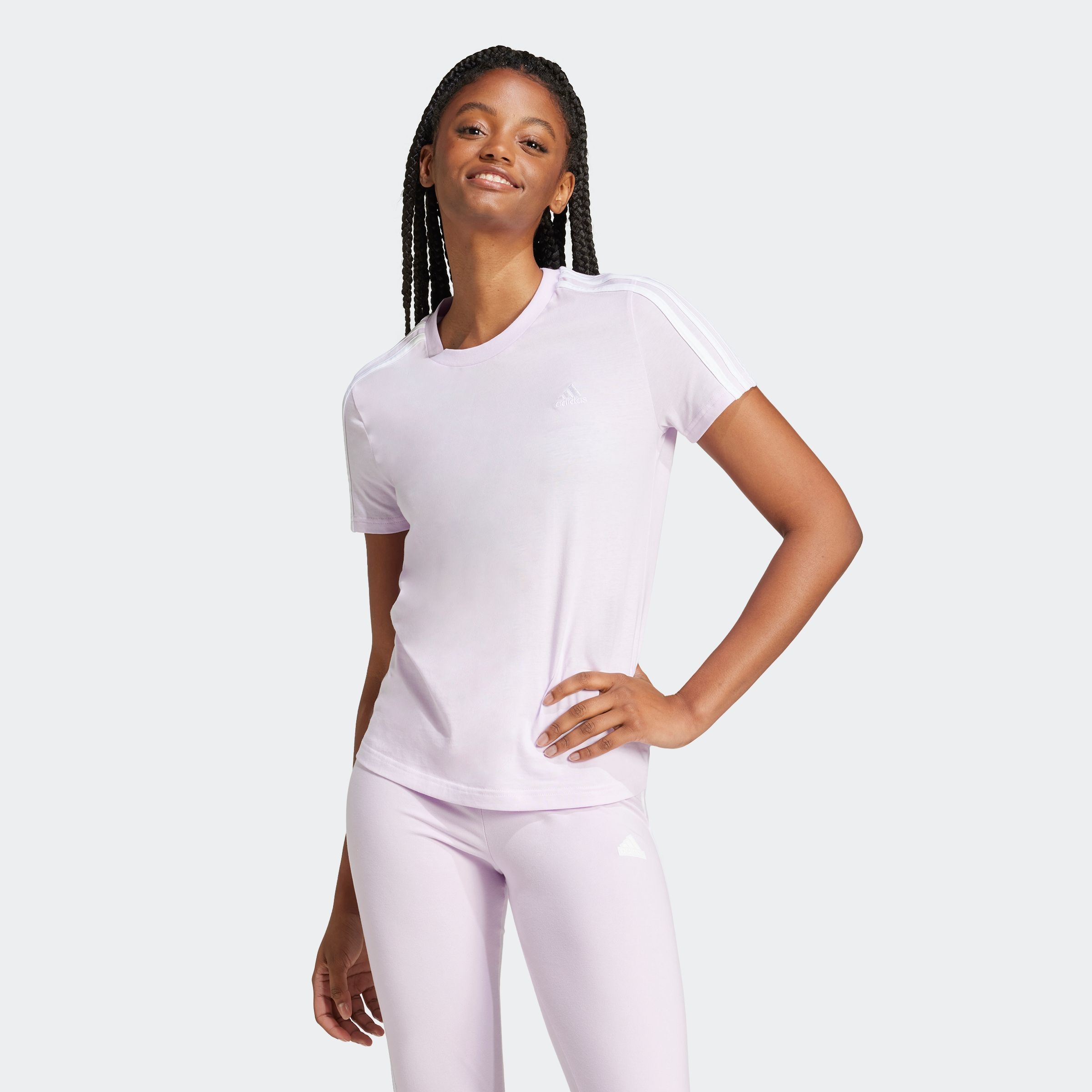 adidas Sportswear T-Shirt »LOUNGEWEAR ESSENTIALS SLIM 3-STREIFEN«