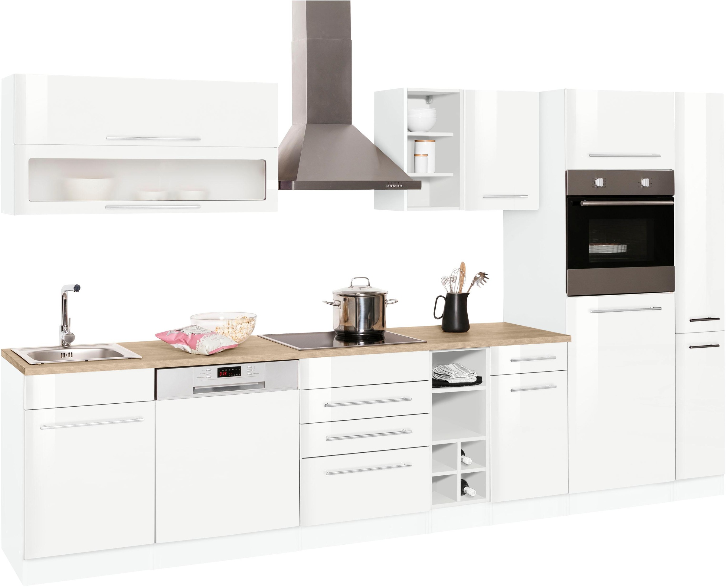 KOCHSTATION Küchenzeile »KS-Eton«, ohne E-Geräte, Breite 330 cm
