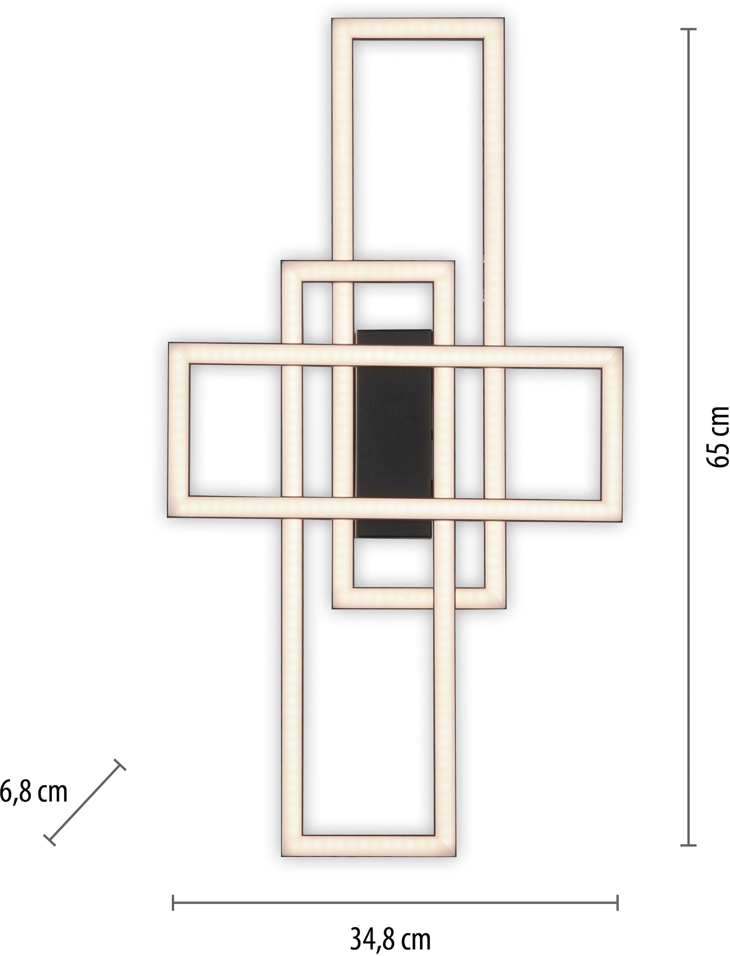 JUST LIGHT LED Deckenleuchte »IVEN«, 1 flammig, Leuchtmittel LED-Board | LED fest integriert