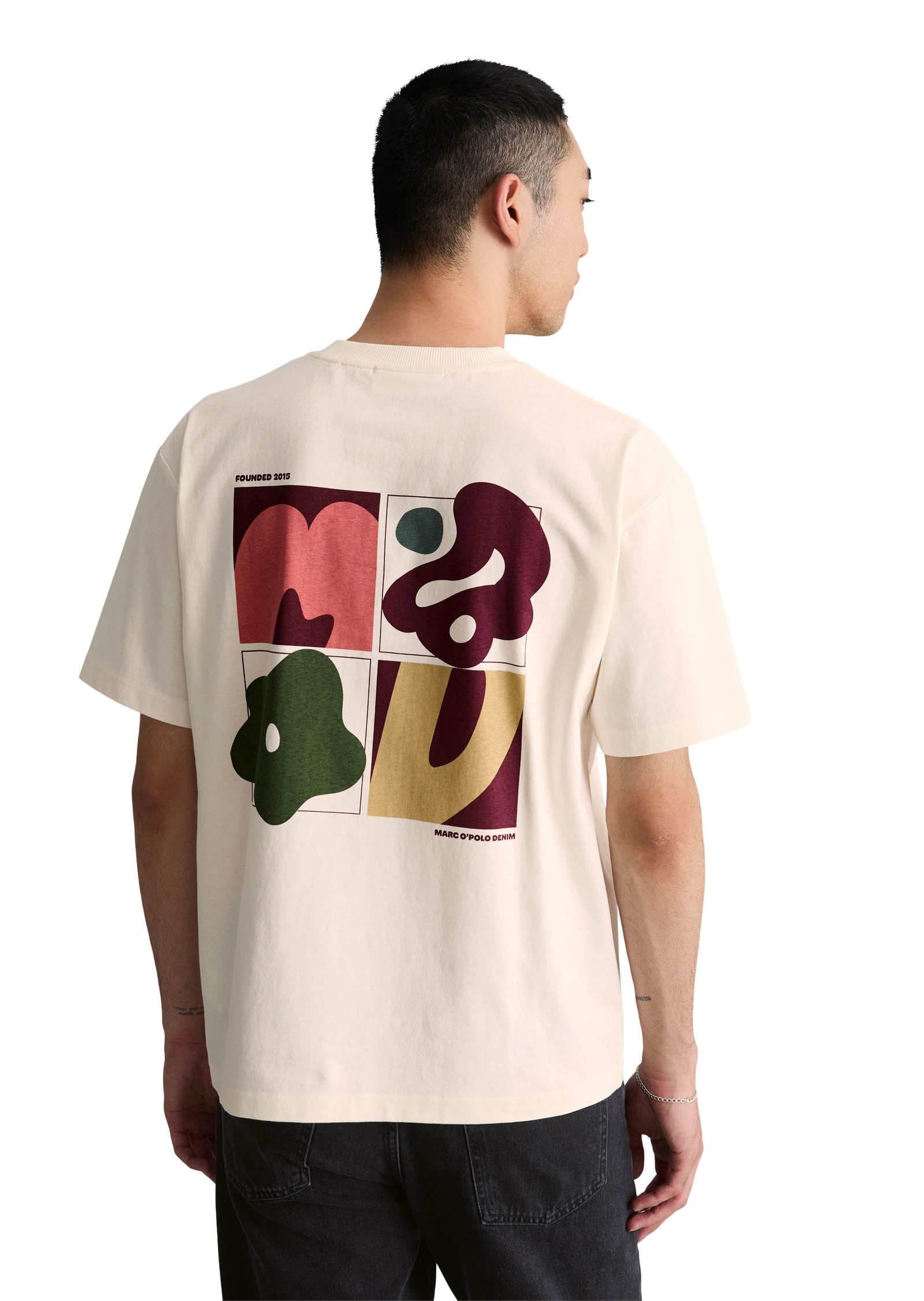 Marc O'Polo DENIM T-Shirt relaxed mit großem Rückenprint