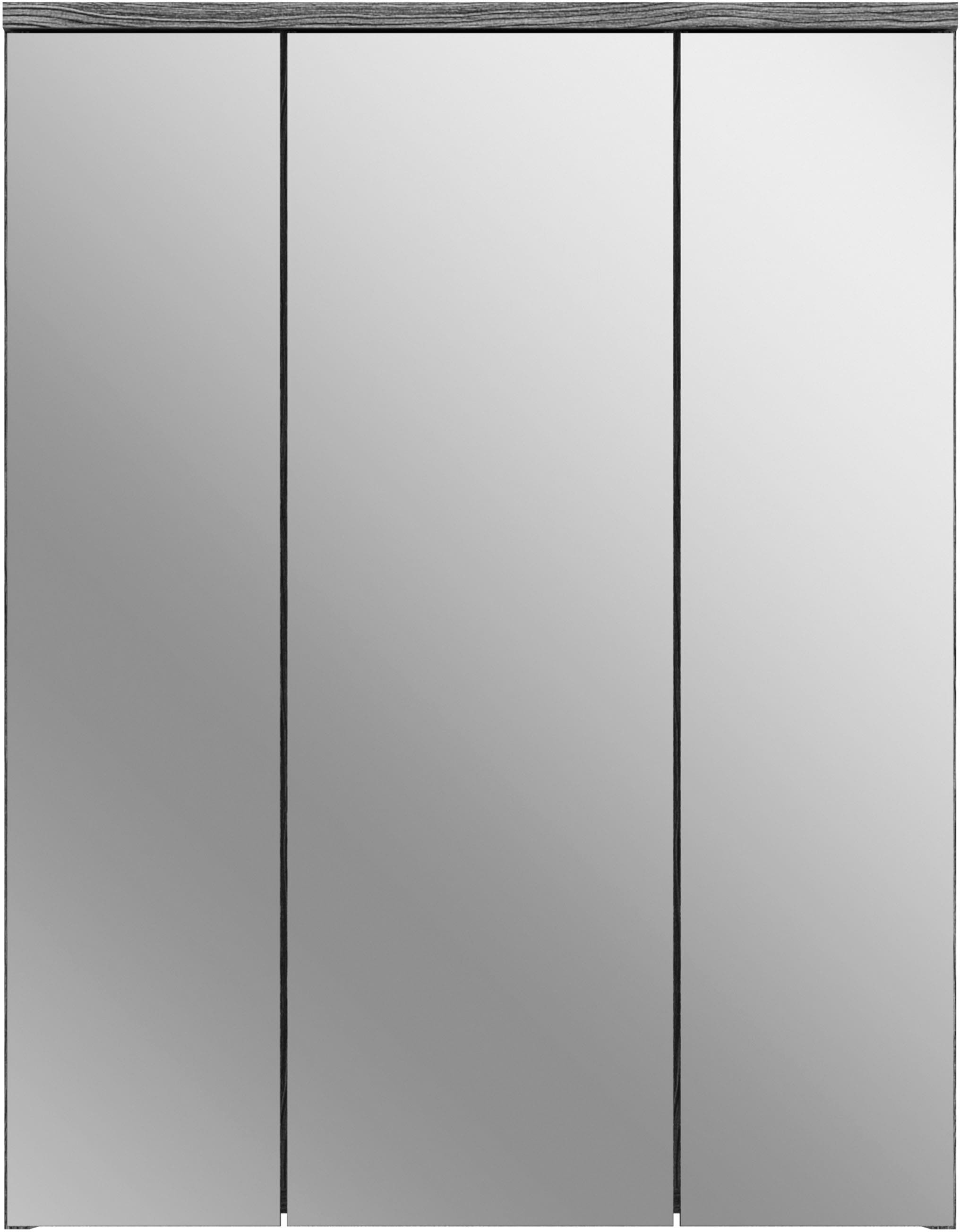 welltime Badezimmerspiegelschrank »LUCCA, TOPSELLER!, Breite 60cm, 3 Spiegeltüren, 9 Fächer, 6 Fachböden«, Badmöbel, Badschrank, Schrank, Wandschrank, Bad, Badezimmer