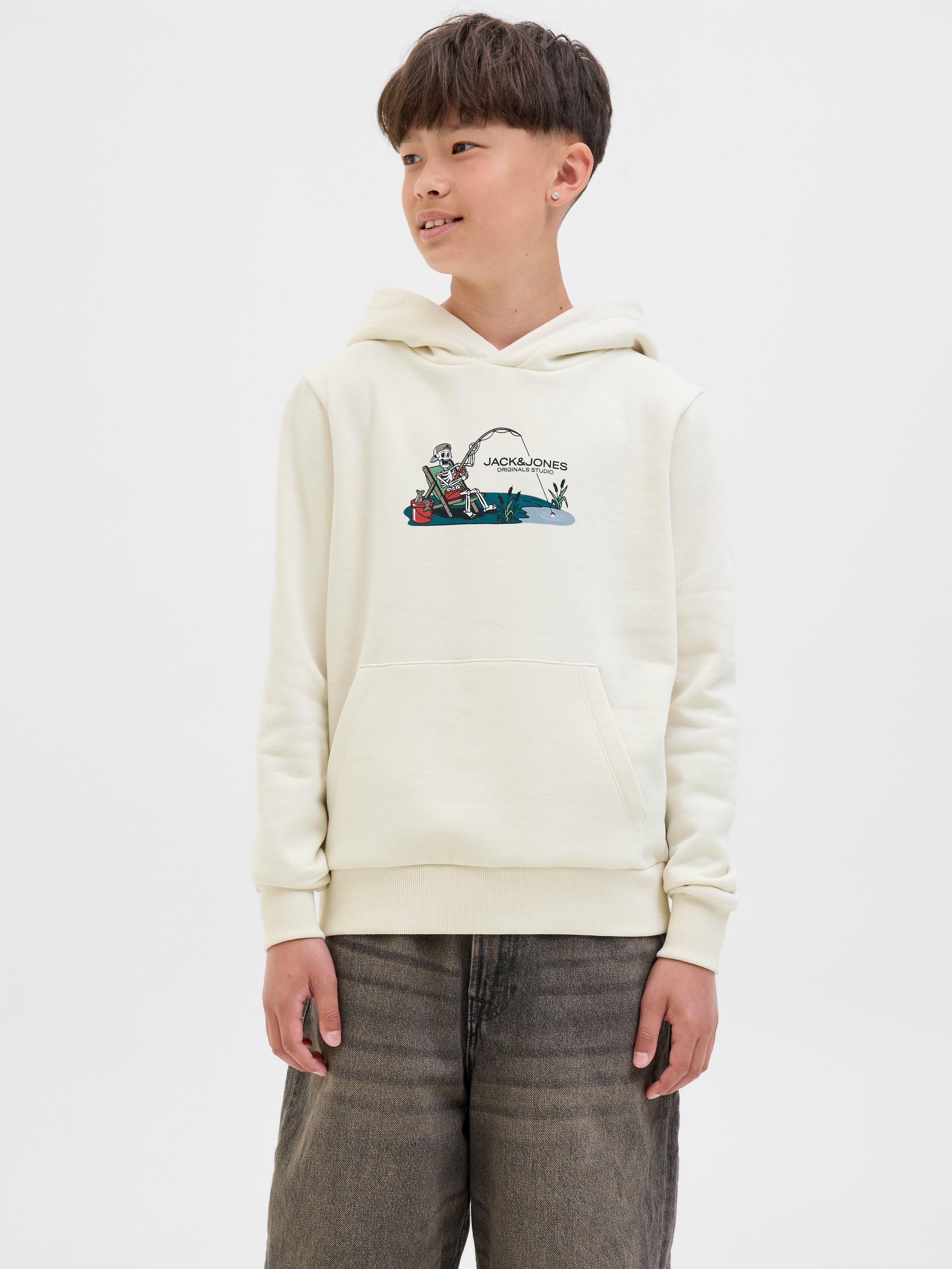 Jack & Jones Junior Kapuzensweatshirt »JORSKULL NATURE SWEAT HOOD SN JNR«
