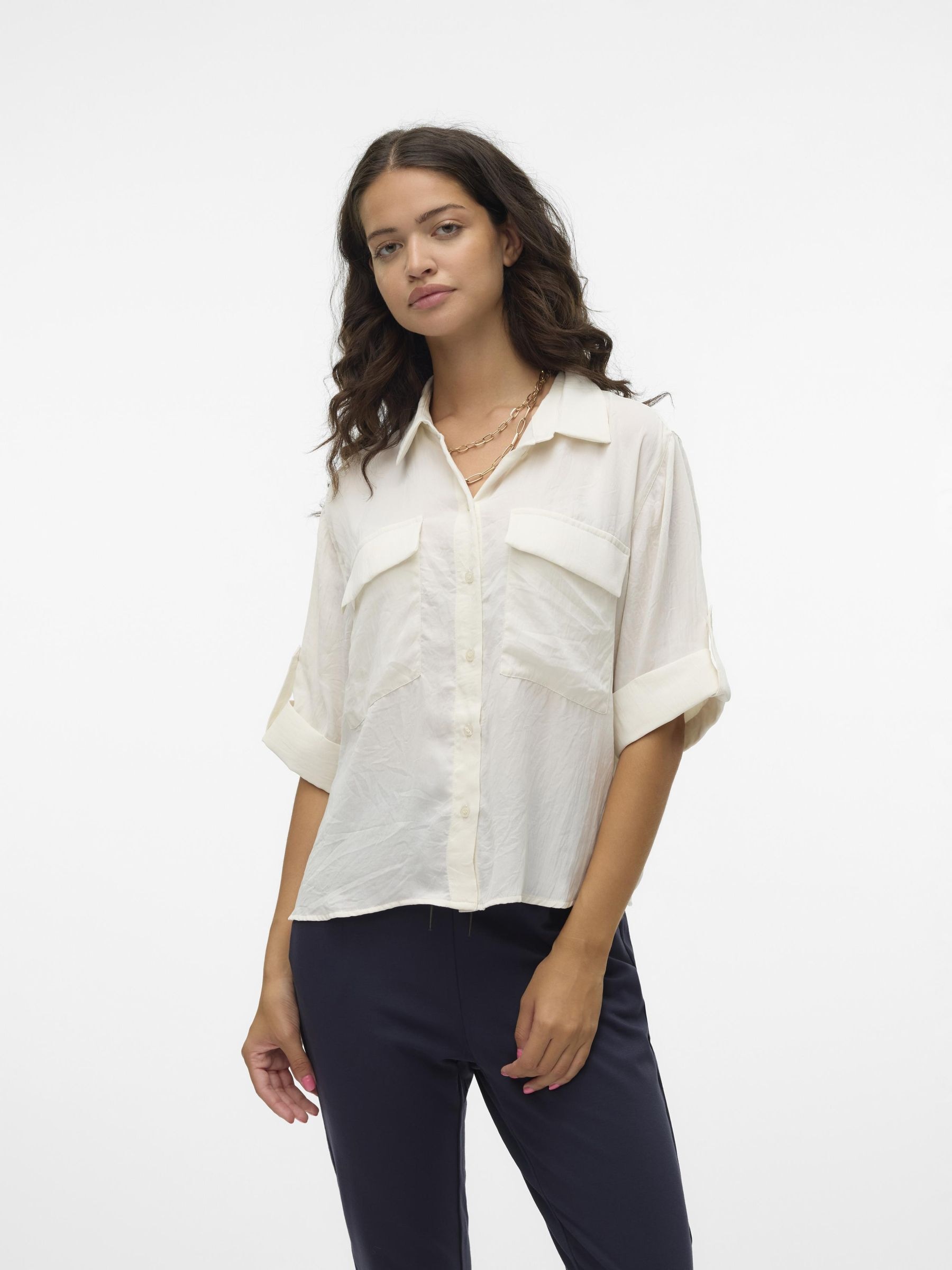 Vero Moda Kurzarmbluse »VMFABIANA 3/4 SHIRT VMA NOOS«