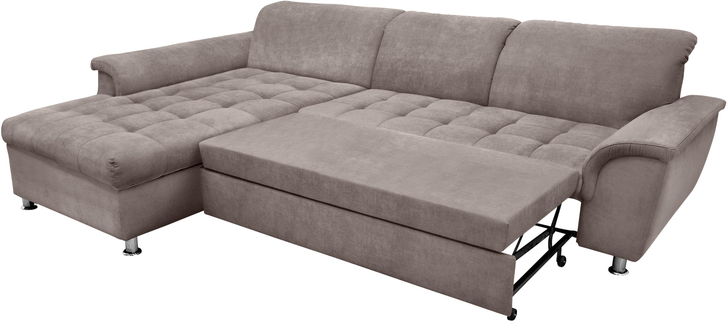 DOMO collection Ecksofa Franzi, wahlweise mit Bettfunktion, Bettkasten und Kopfteilverstellung