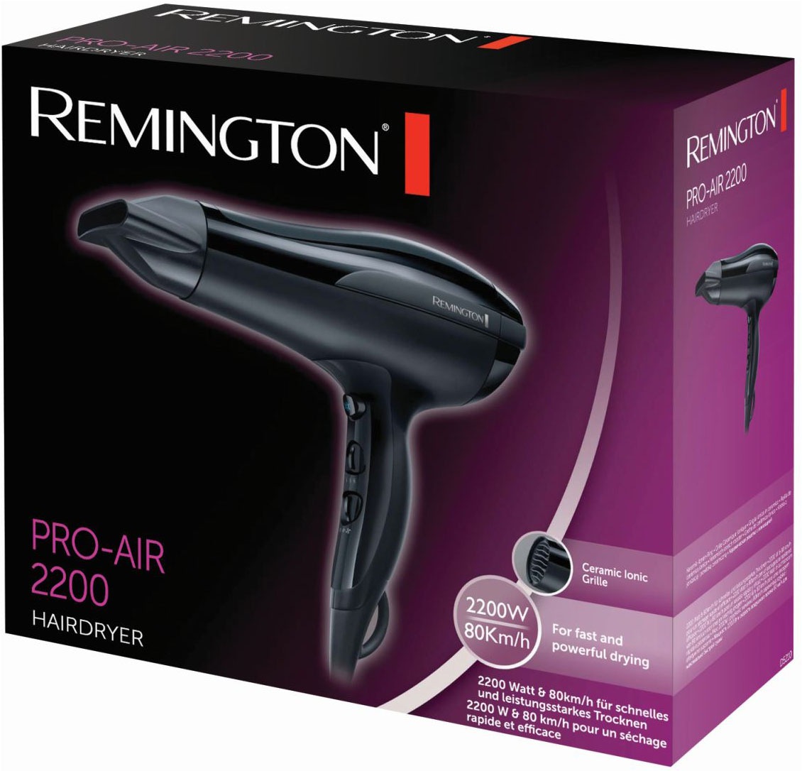 Remington Haartrockner »D5210«, 2200 W, 1 Aufsätze, mit Ionenpflege leicht & leistungstark, Keramik-Ionen-Ring
