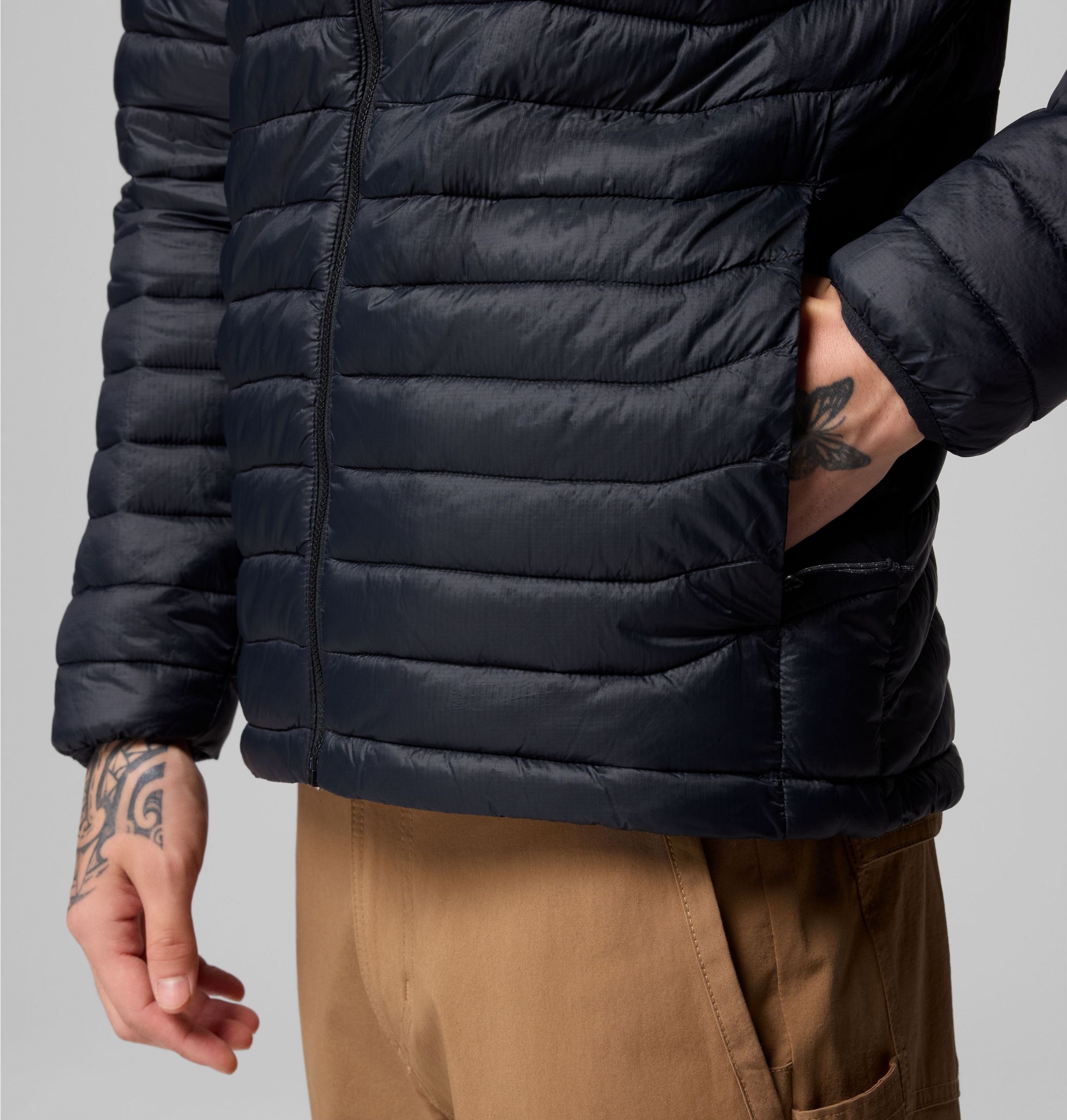 Columbia Steppjacke »POWDER PASS HOODED JACKET«, (1 St.)