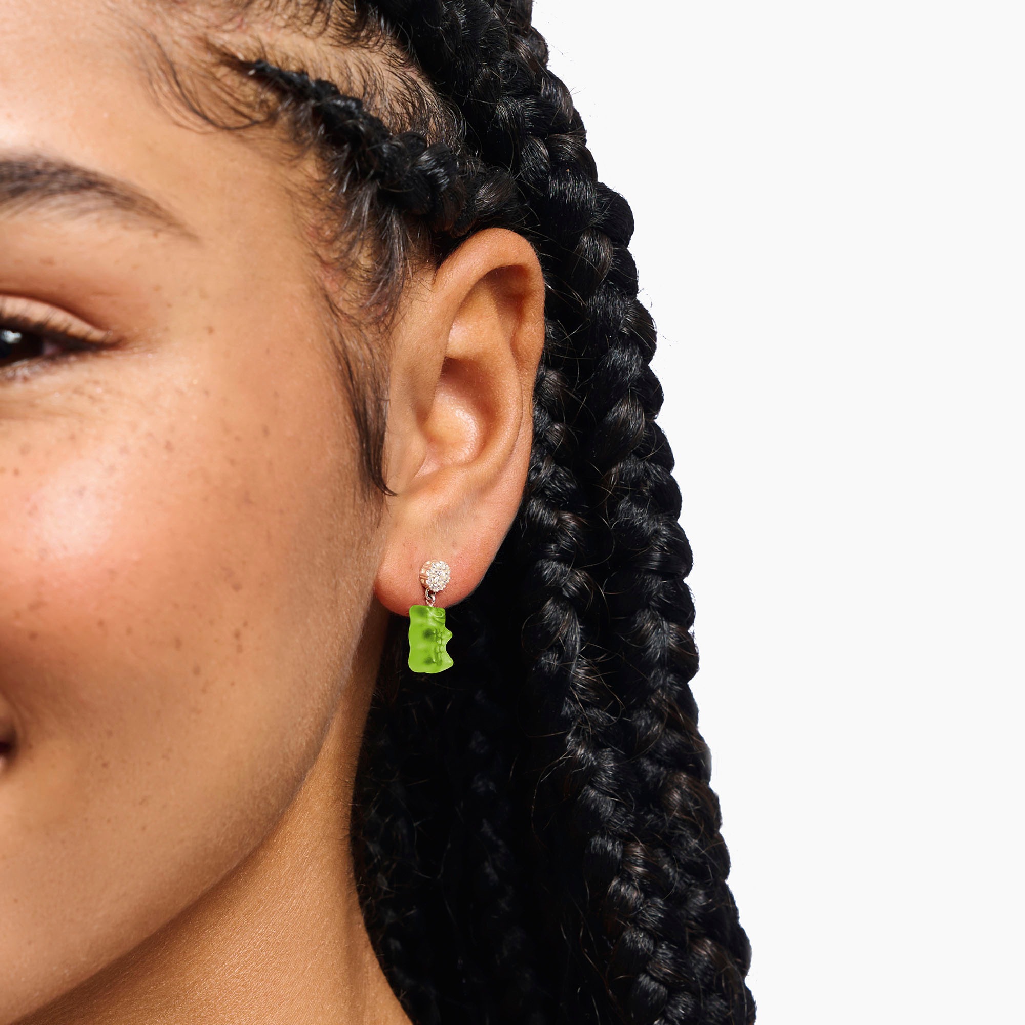 THOMAS SABO Paar Ohrstecker »THOMAS SABO x HARIBO: Ohrstecker mit Goldbär«, mit Kristallglas, Zirkonia (synth.)