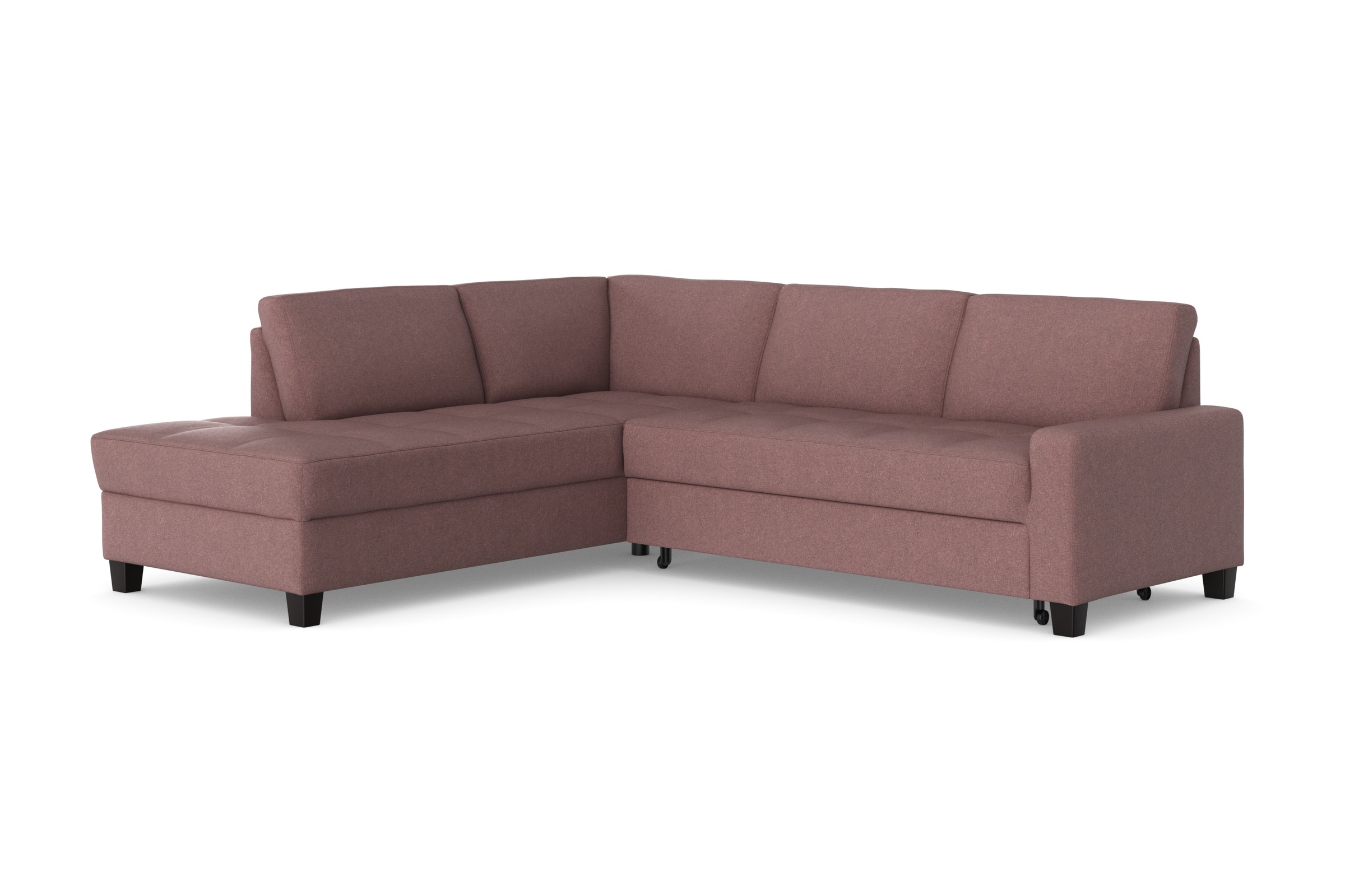 DOMO collection Ecksofa »Florentina zeitlos und elegant, Sitznähte als Designelement, L-Form«, wahlweise mit Bettfunktion, mit Kontrastnaht, Komfortsitzhöhe 47cm
