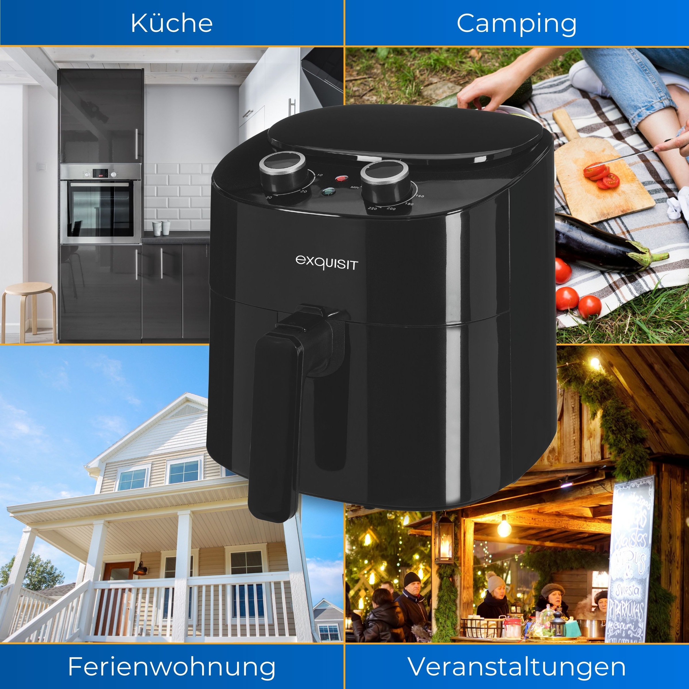 exquisit Heißluftfritteuse »FR 6502 sw«, 1300 W