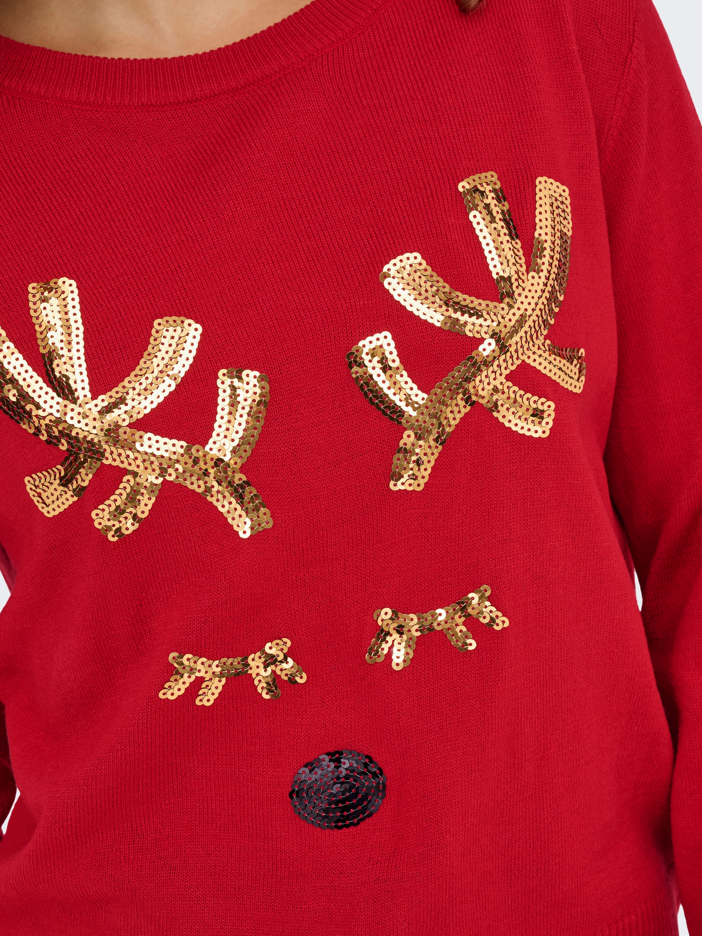 ONLY Weihnachtspullover »ONLXMAS SHINE LS ONECK KNT«
