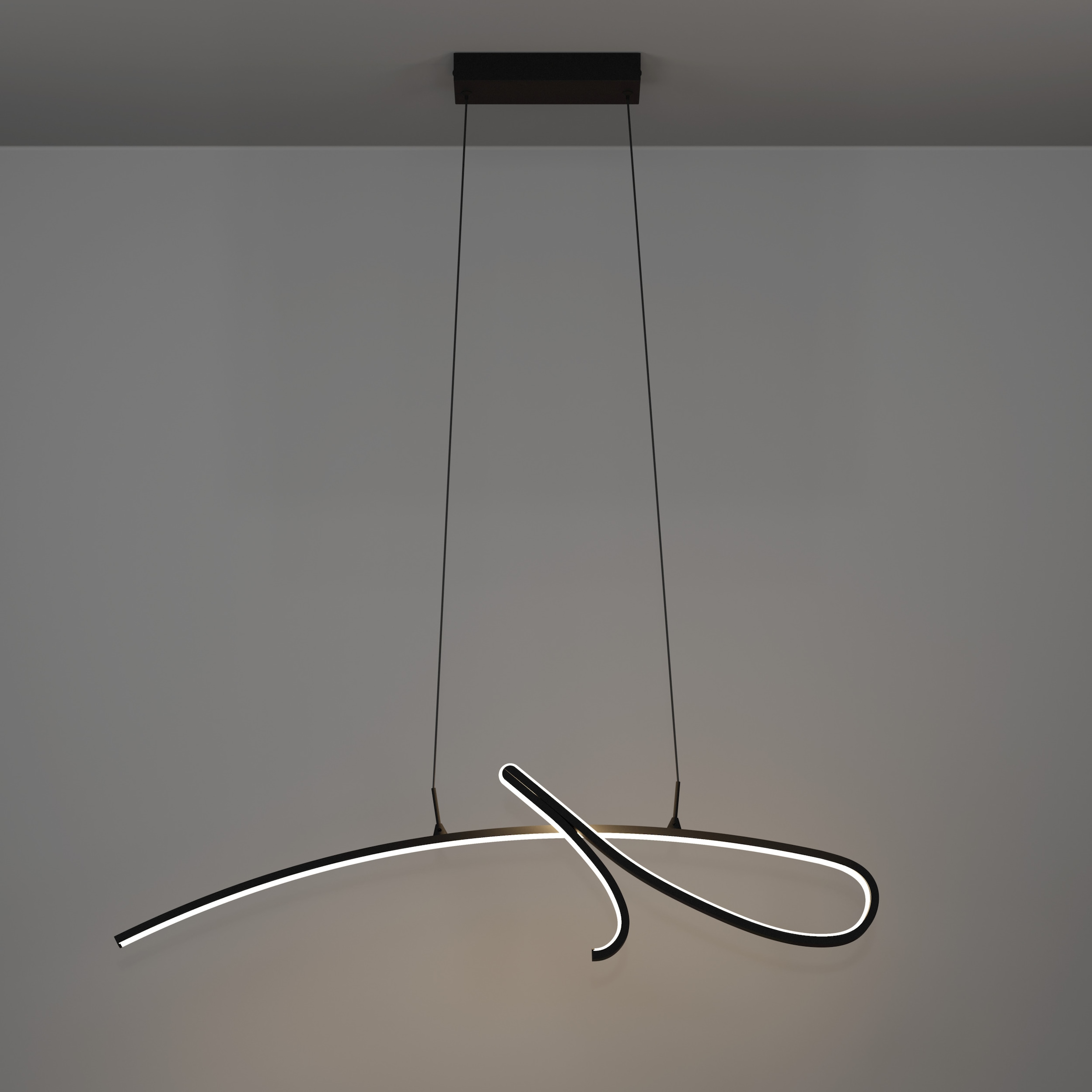 EGLO Hängeleuchte »CARDONCITO Pendellampe - Stahl - LED - 20W - IP20« LED-Modul 1 Stk. Kaltweiß | Neutralweiß | Warmweiß Hängelampe, Deckenlampe, Wohnzimmer, Esszimmer, L95,5 x B7 x H110 cm