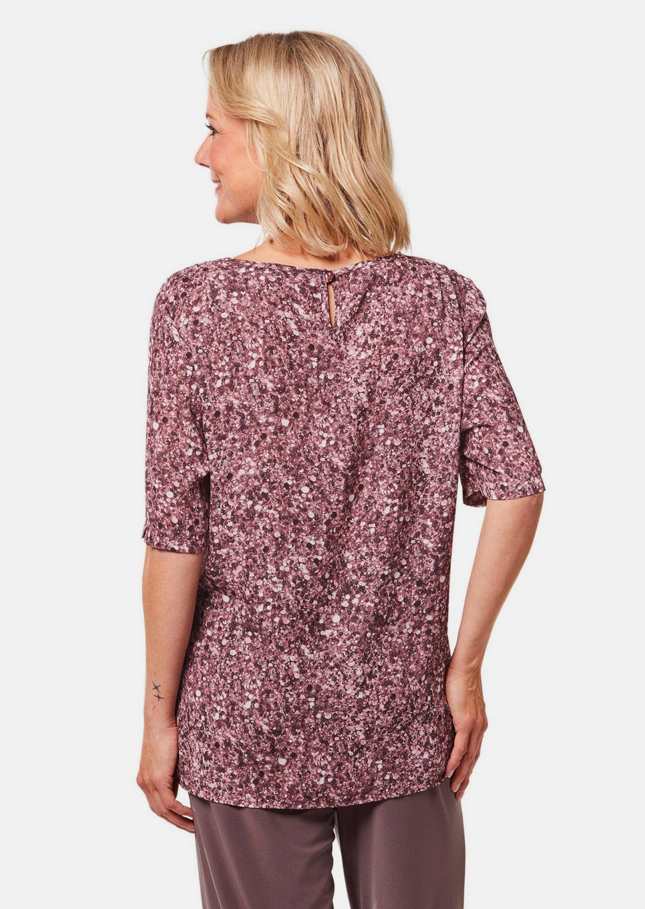 GOLDNER Druckbluse »Druckbluse Chiffonbluse mit farbbrillantem Druck«