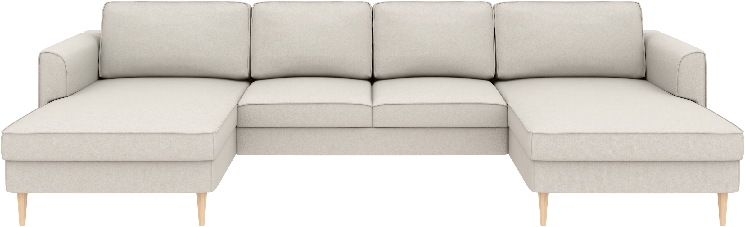 Home affaire Wohnlandschaft »Booster Couch wahlweise mit Schlaffunktion und Bettkasten-auch in Cord«, Sofa in U-Form, Breite 305 cm