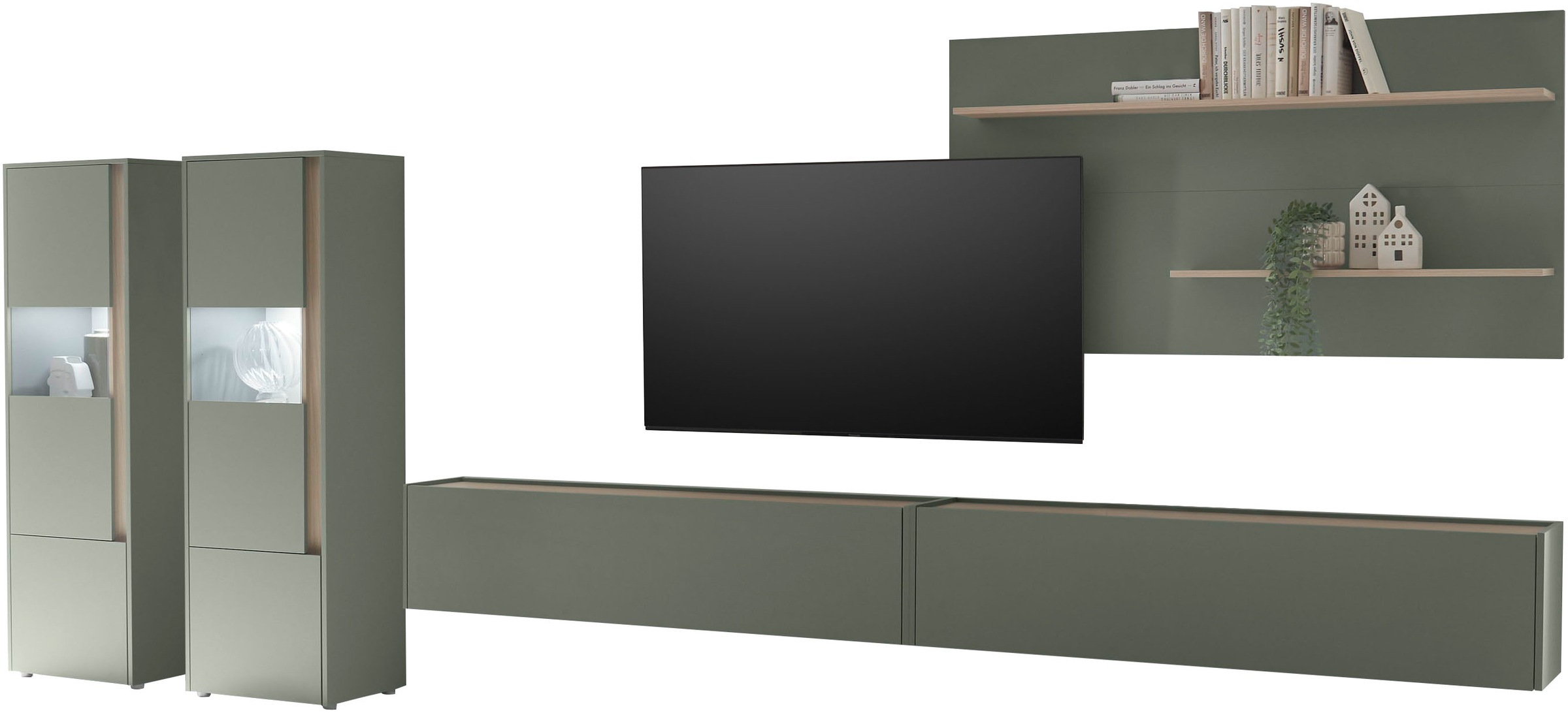 Home affaire Wohnwand »City/Giron, moderne Anbauwand, Komplettset in vielen Farben verfügbar« Set, 5 Stk. tlg.