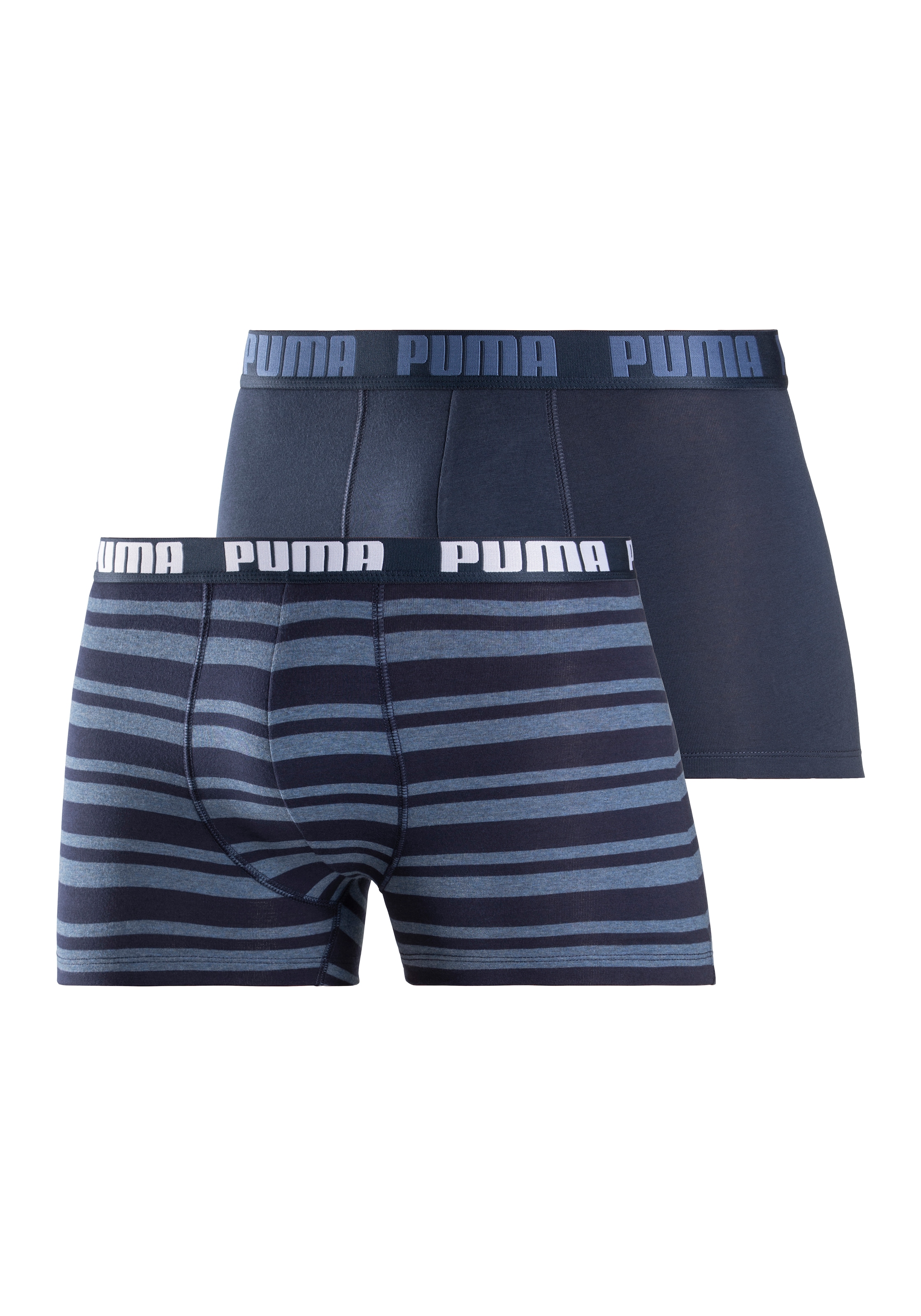 PUMA Boxershorts »PUMA MEN EVERYDAY PLACED LOGO BOXERS 2P« Packung, 2er Pack,  mit Logo Webbund