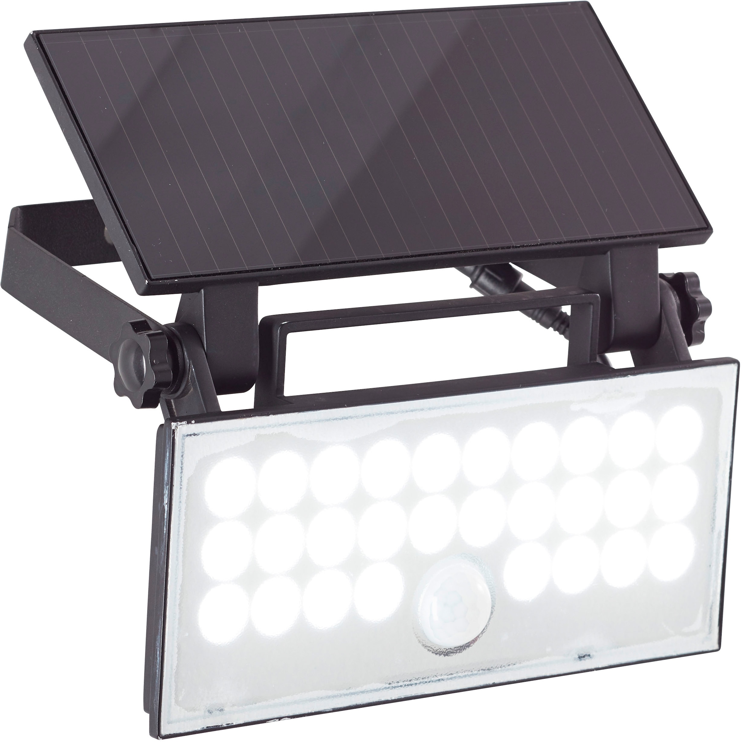 Brilliant LED Außen-Wandleuchte »Luton« 1 Stk. Solar, 19 cm, 1000 lm, 4100 K, schwenkbar, schwarz