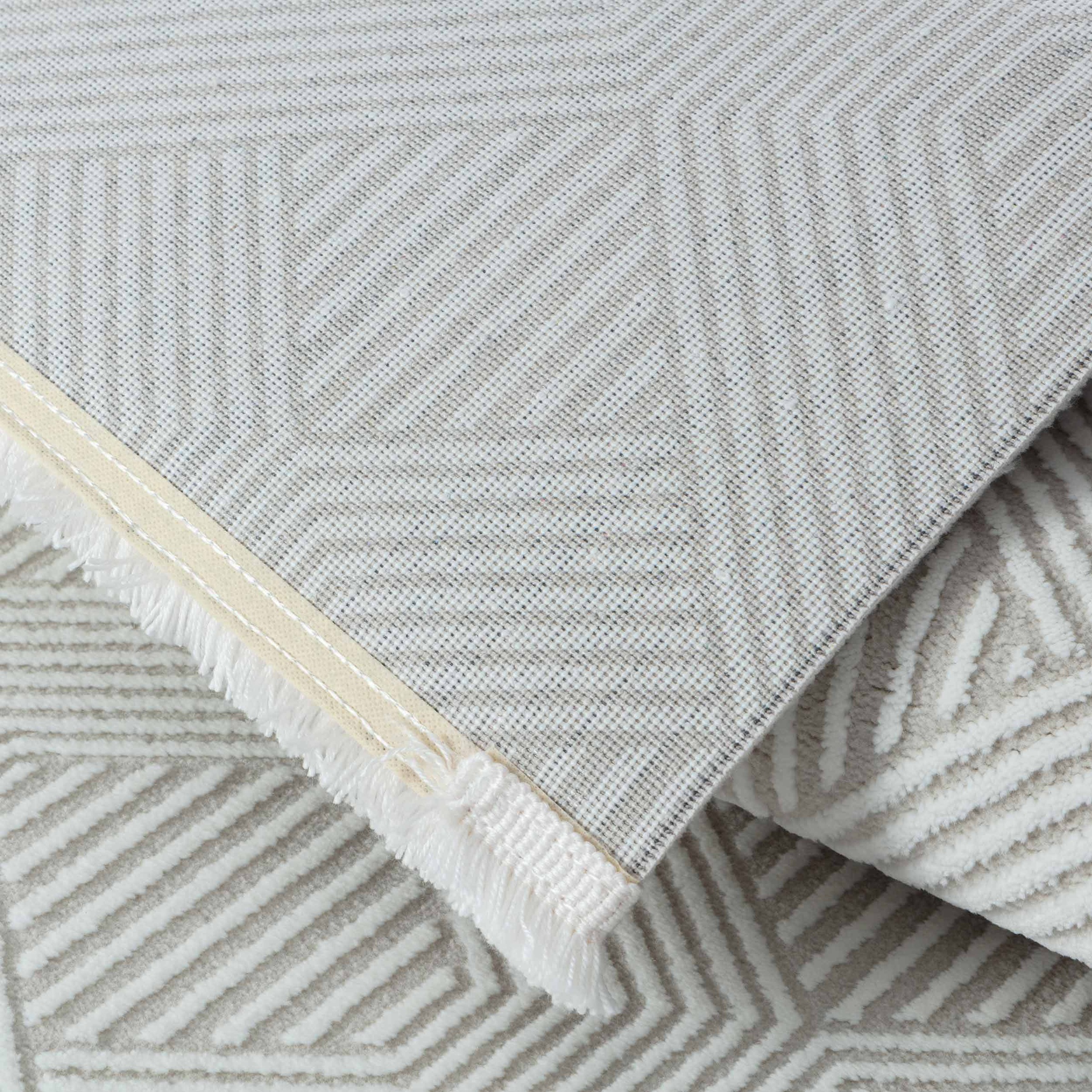 Sehrazat Teppich »Glory 220«, rechteckig, 10 mm Höhe, Wohnzimmer, Kurzflor, Hoch-Tief-Struktur