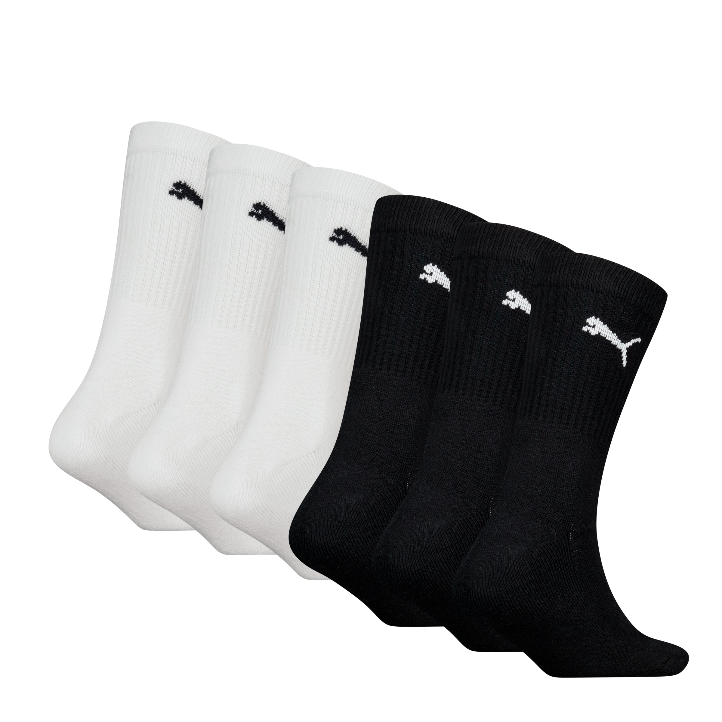 PUMA Socken »PUMA JUNIOR CREW SOCK 6P ECOM«, (6 Paar, 6 Paar), gepolsterte Sohle für zusätzlichen Komfort