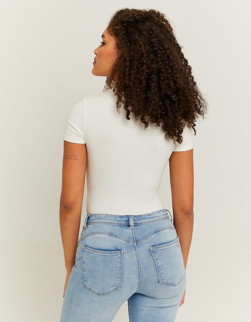 Tally Weijl Kurzarmbody »SBOCOCOSYT« Baumwollmischung, Basic, eng anliegend