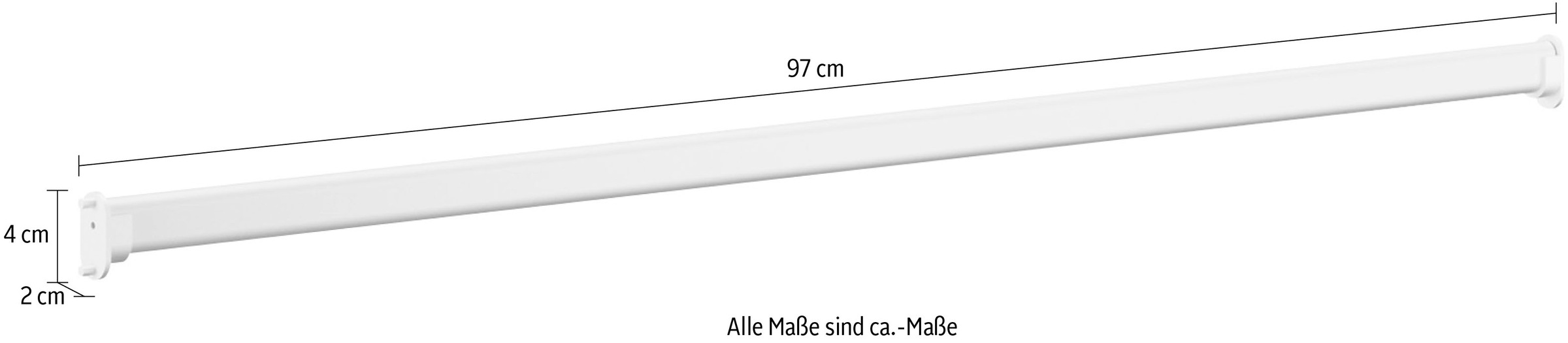 Gami Kleiderstange »Enzo«, (1 St.), Für Schrank B100 geeignet