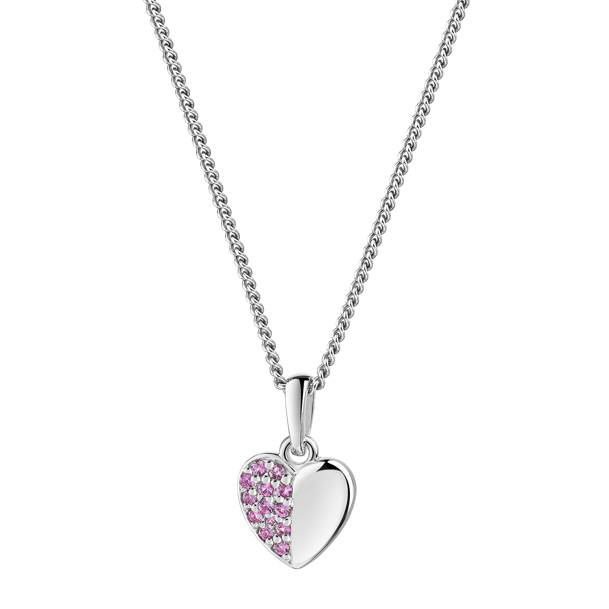 Firetti Kette mit Anhänger »Schmuck Geschenk Silber 925 Halsschmuck Halskette Herz« mit Zirkonia (synth.)