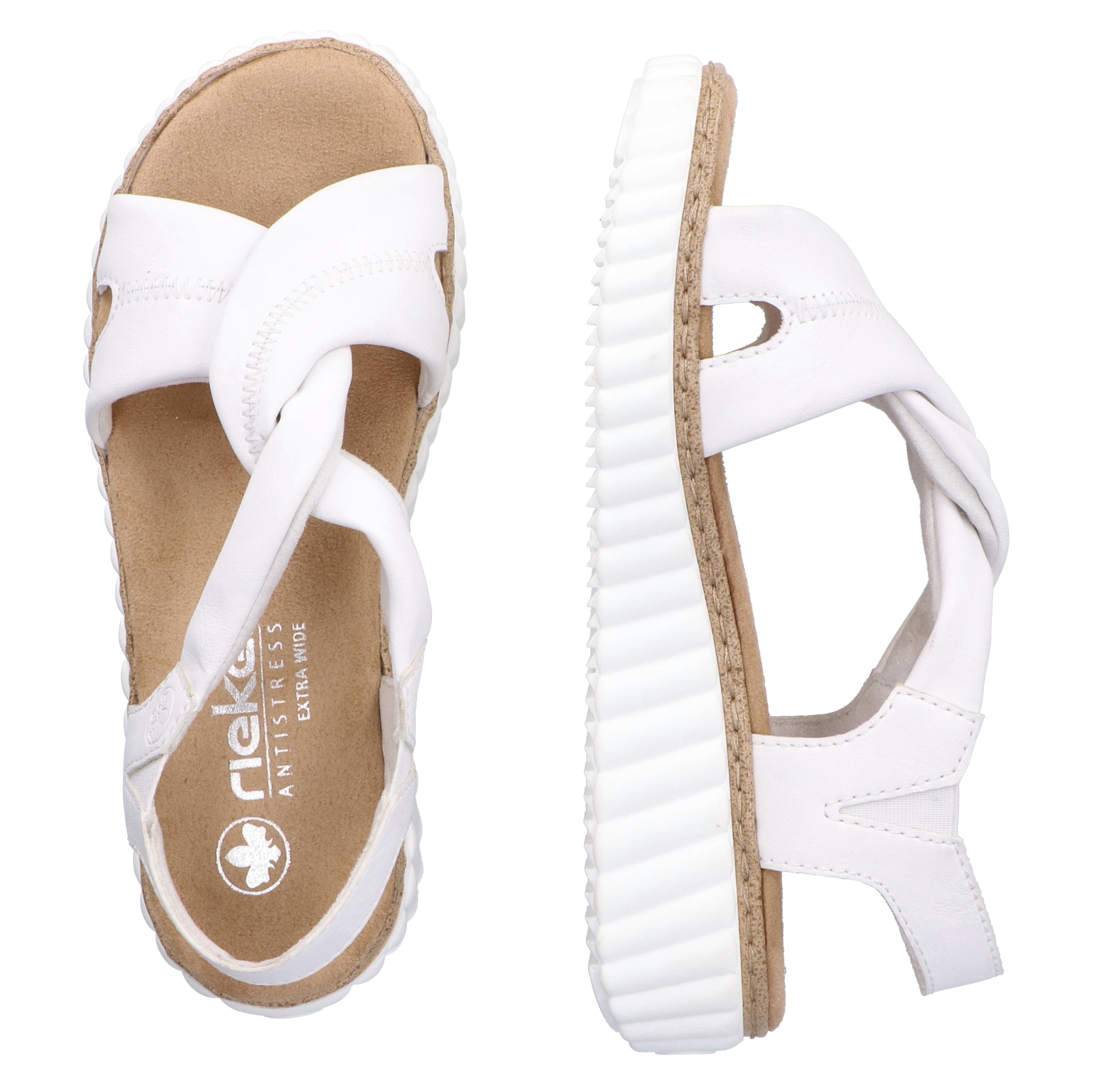 Rieker Sandale, Sommerschuh, Sandalette, Keilabsatz, mit weicher Innensohle
