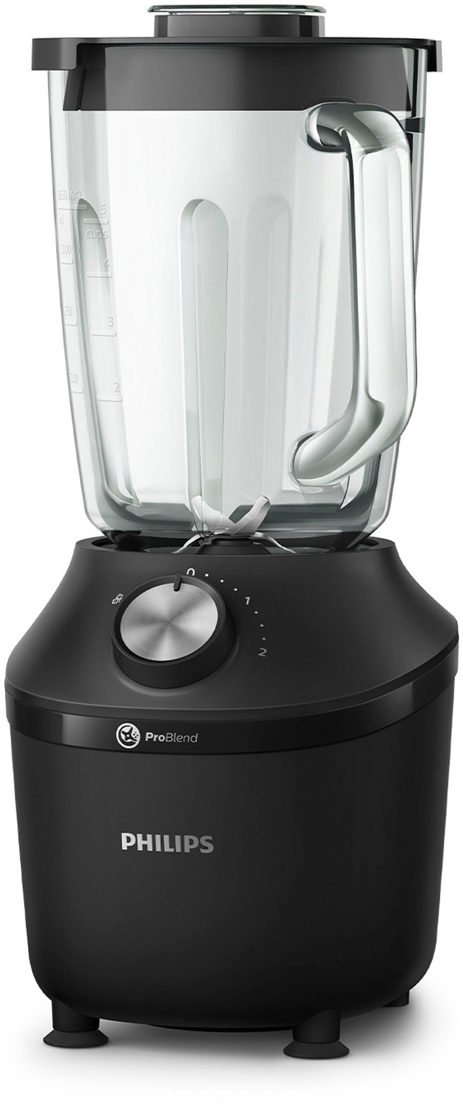 Philips Standmixer »HR2291/41 3000 Series, mit ProBlend Crush-Technologie,«, 600 W, 2L-Behälter und 1 Geschwindigkeitsstufe + Impulseinstellung; Schwarz