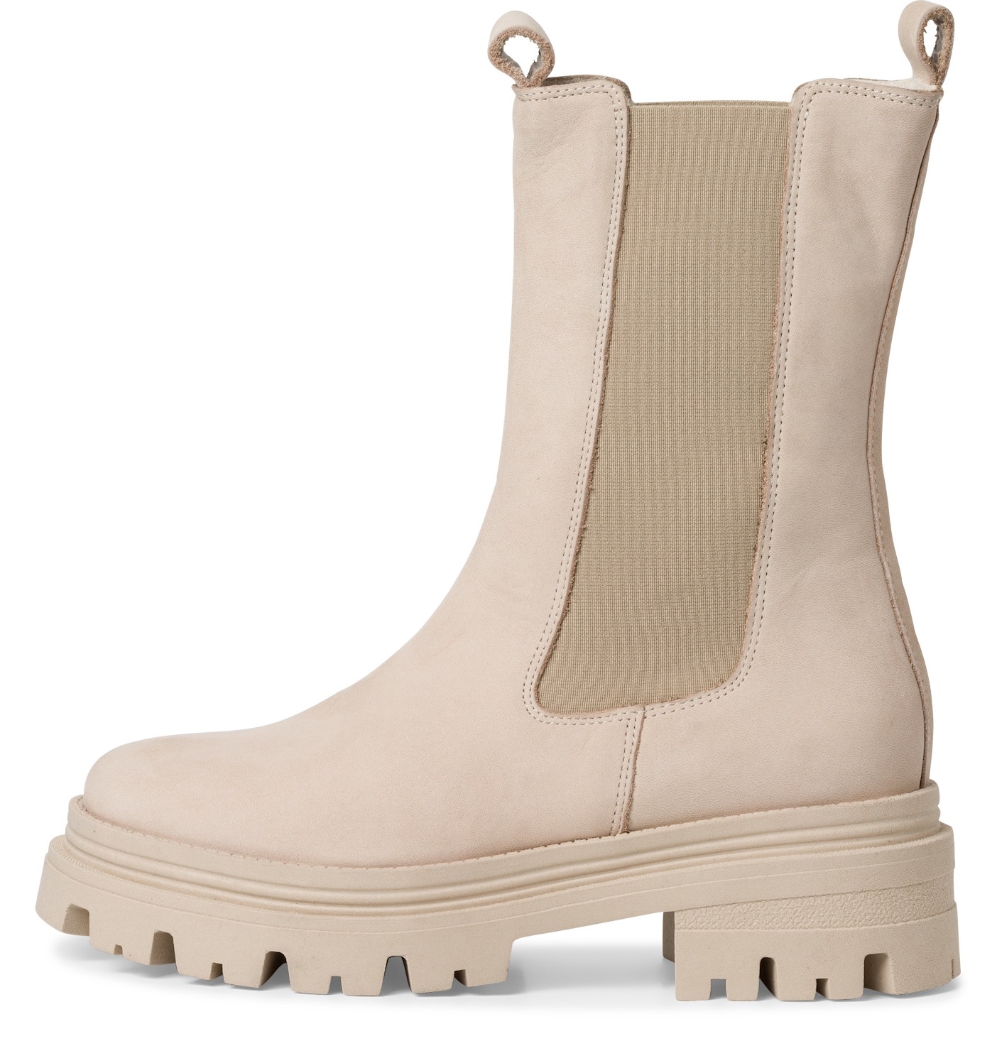 Tamaris Chelseaboots, Blockabsatz, Schlupfboots, Kurzstiefel, beidseitige Stretcheinsätze
