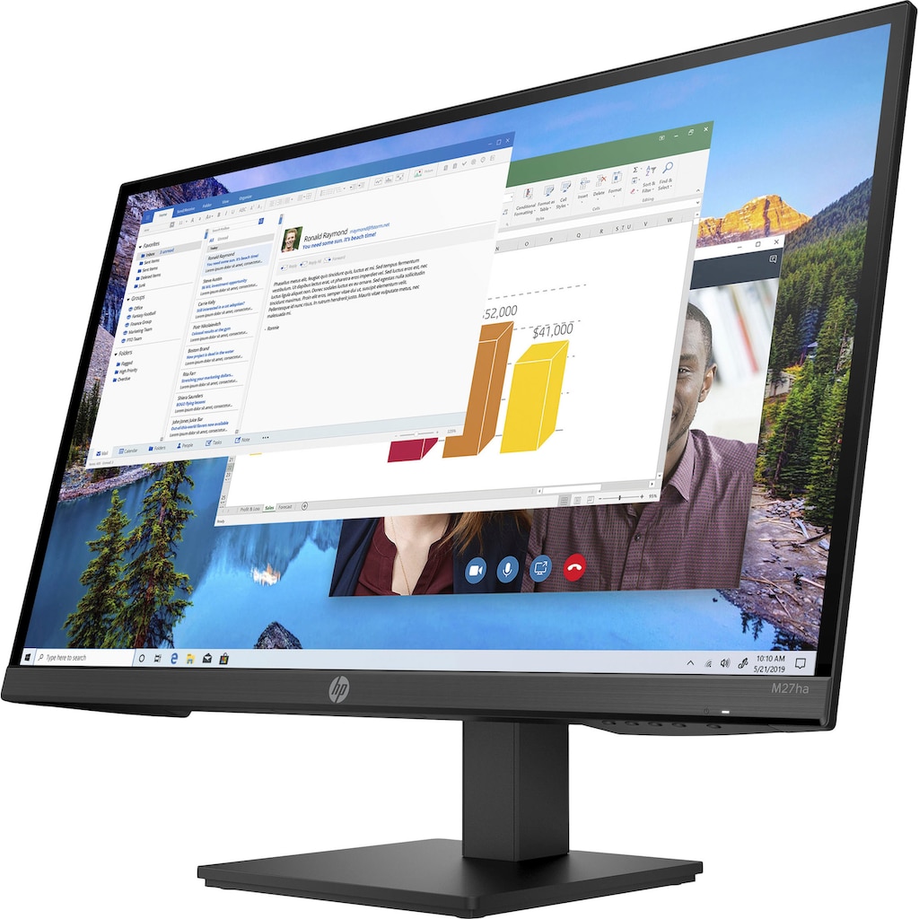 HP LCD-Monitor »M27ha«, 69 cm/27 Zoll, 1920 x 1080 px, Full HD, 5 ms Reaktionszeit, 60 Hz