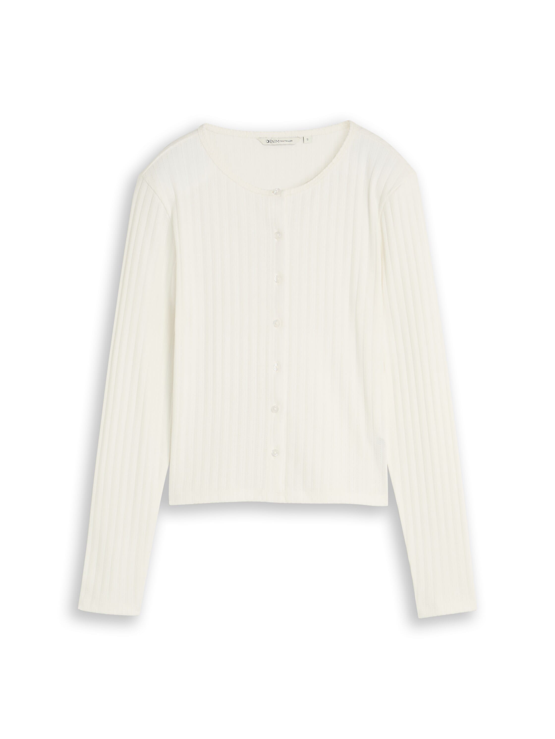 TOM TAILOR Denim Cardigan mit feiner Struktur und Knopfleiste