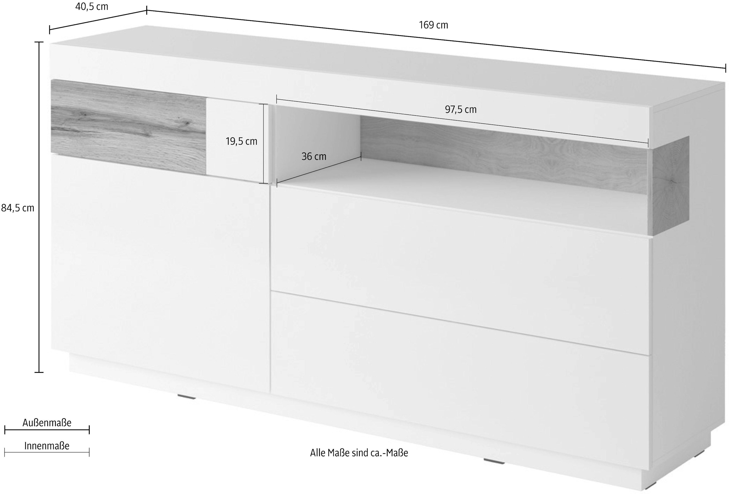 OTTO home Sideboard »SILKE« Breite 169 cm