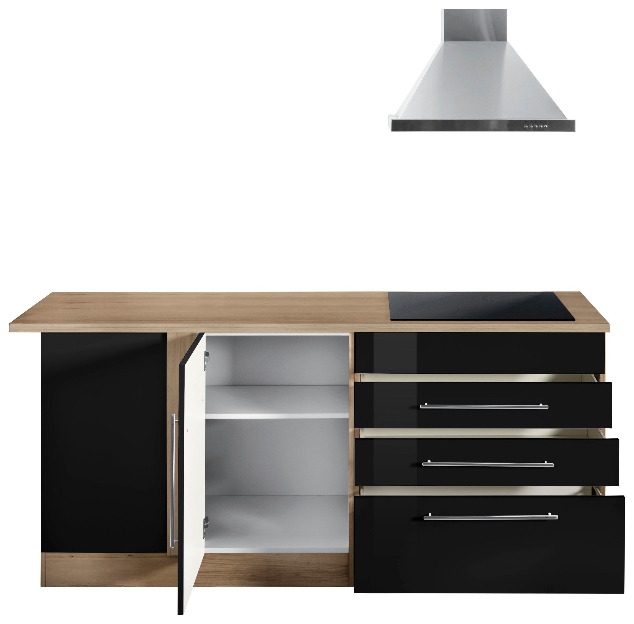 KOCHSTATION Winkelküche »KS-Eton«, mit E-Geräten, Stellbreite 260 x 190 cm