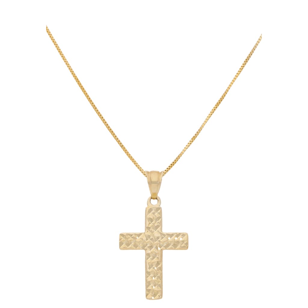 Firetti Kette mit Anhänger »Kreuz glänzend und diamantiert«