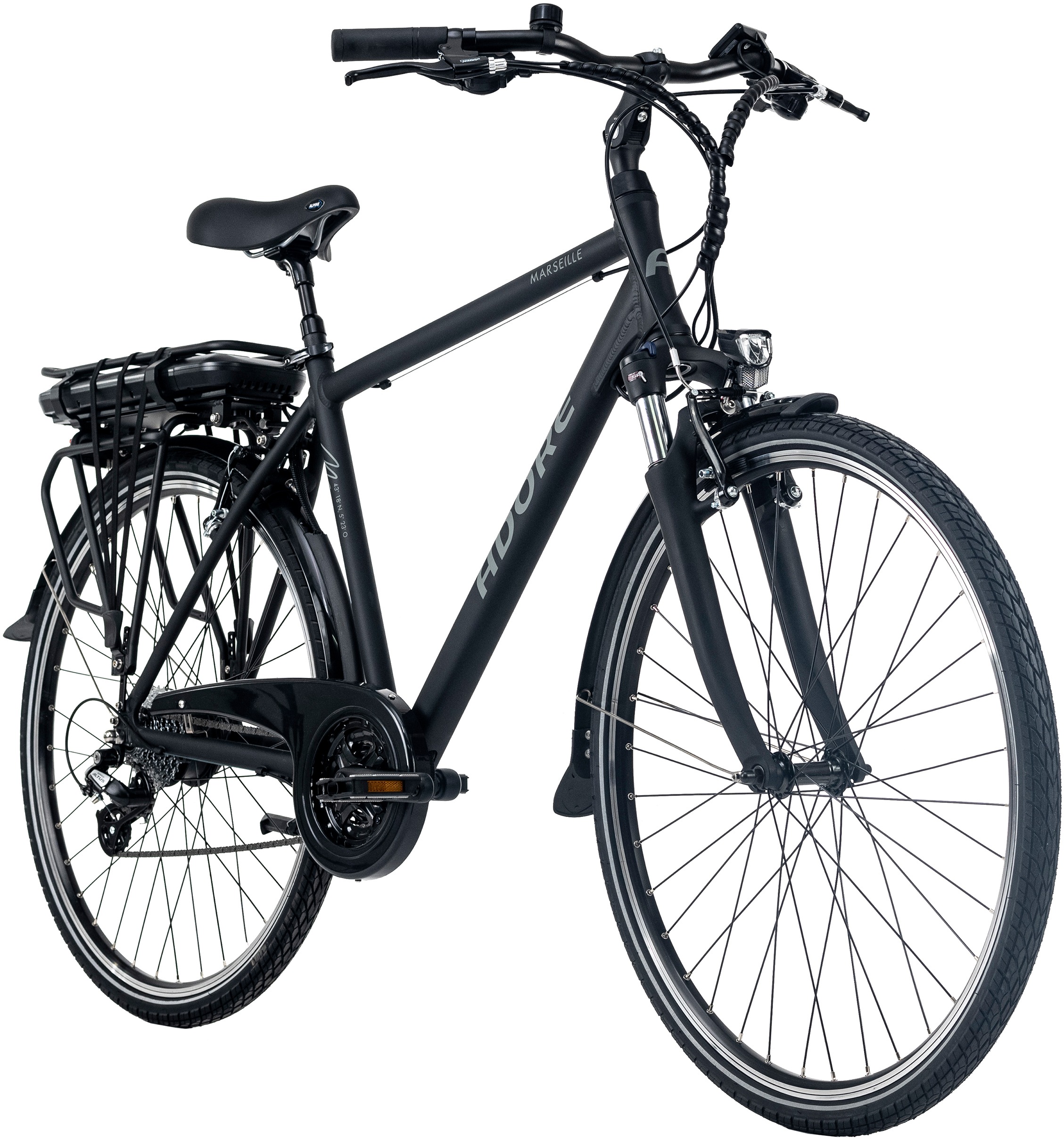 Adore E-Bike »Marseille«, 24 Gang, Shimano, Altus, Heckmotor 250 W, Akku PHYLION Li-Ion 36V / 13Ah / 468Wh