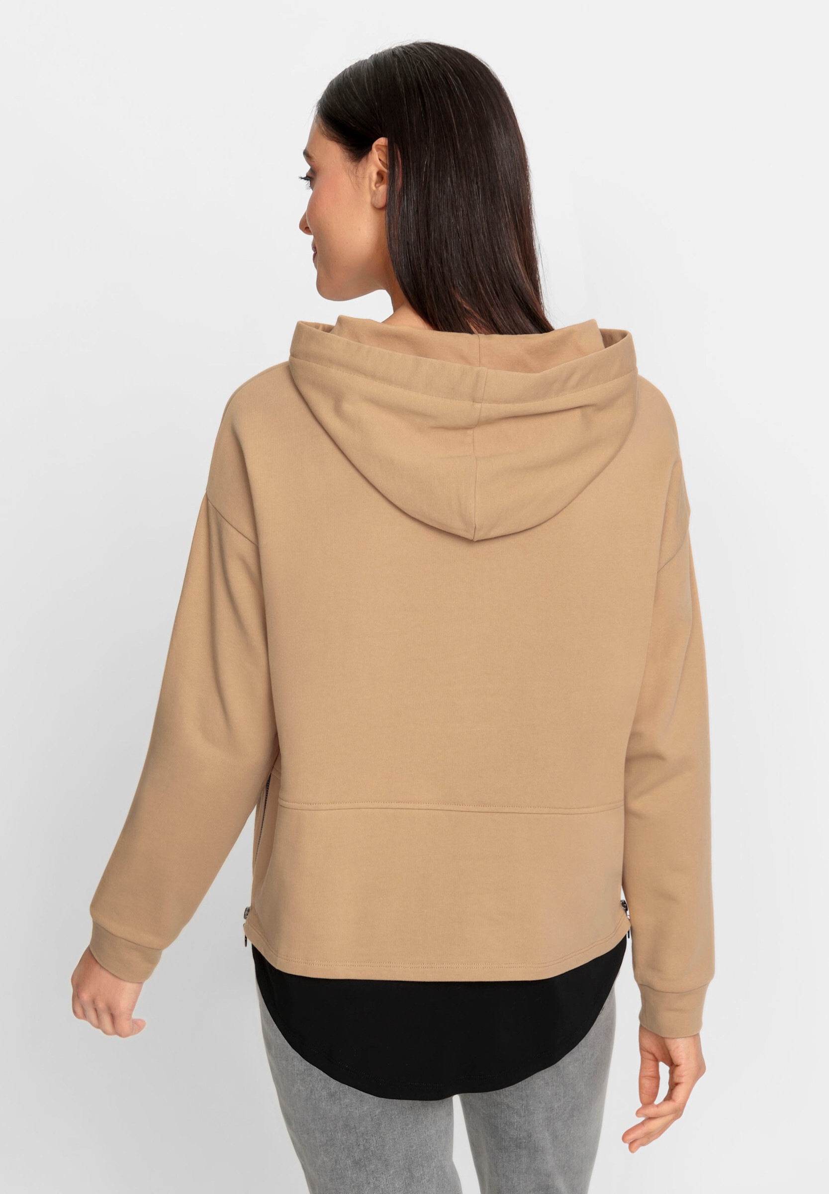 heine Sweatshirt »Sweatshirt Kapuzensweatshirt in 2-in-1-Optik«
