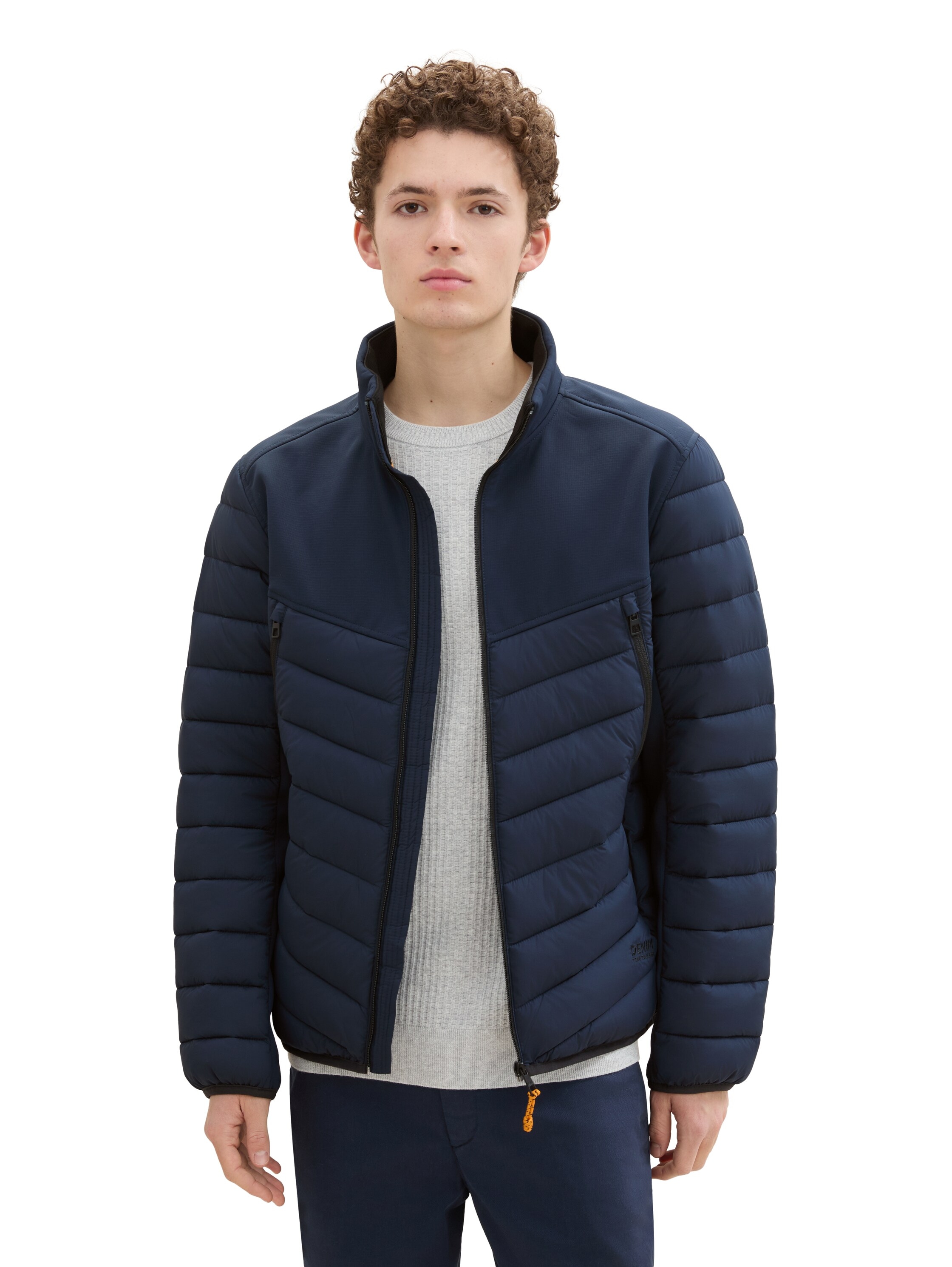 TOM TAILOR Denim Hybridjacke ohne Kapuze mit Stehkragen