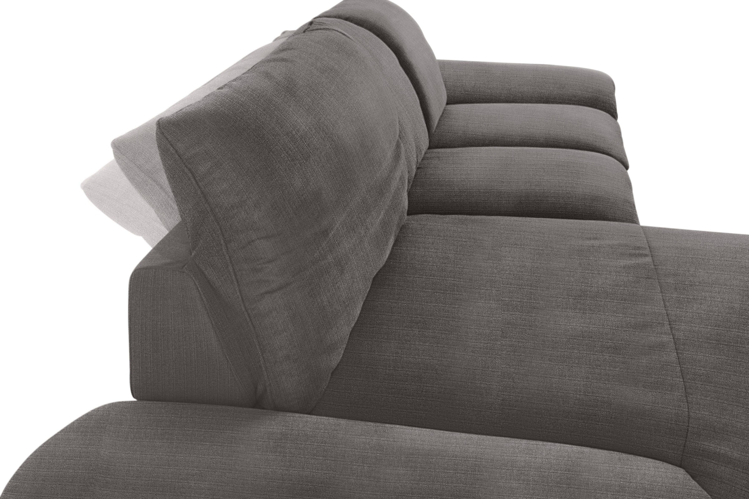 W.SCHILLIG Ecksofa »enjoy&MORE, Designsofa, elegant und bequem, L-Form«, mit Sitztiefenverstellung, Füße Chrom glänzend, Breite 310 cm