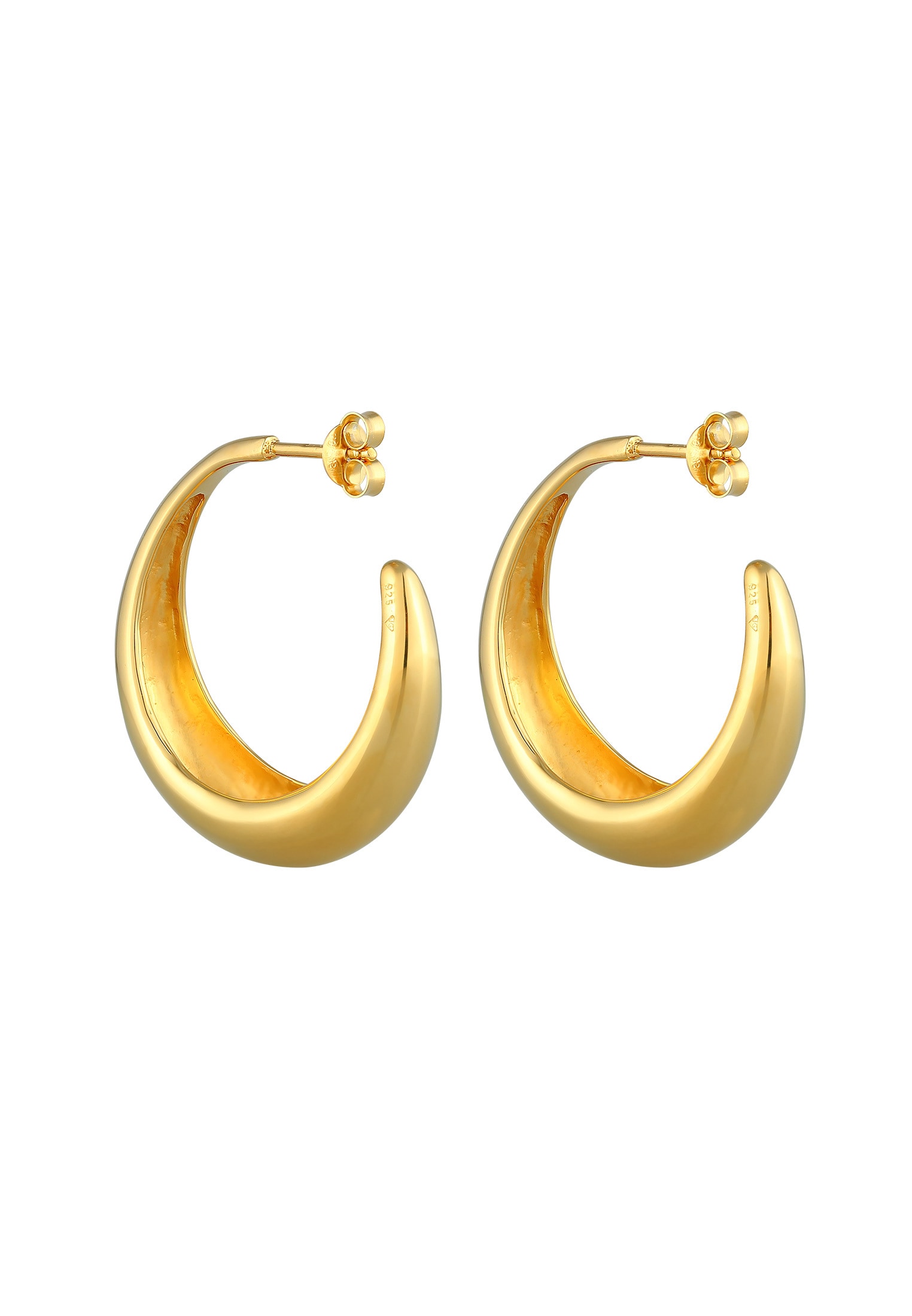 Elli Paar Creolen »Ohrringe Creolen Ohrstecker Chunky 925 Sterling Silber«