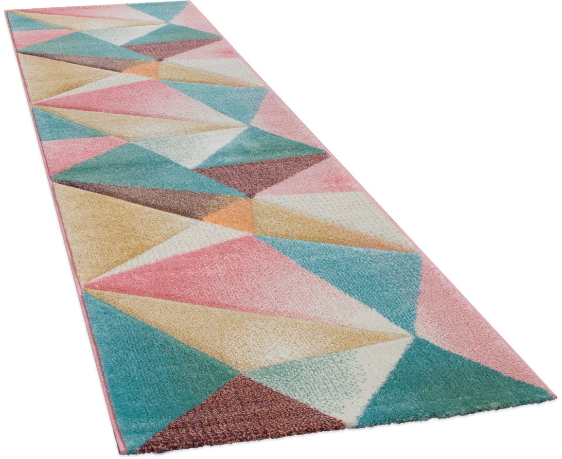 Paco Home Läufer Teppich-Läufer, modernes Kurzflor, Pastell-Farben rechteckig, »Kosy Design, 310«, online kaufen