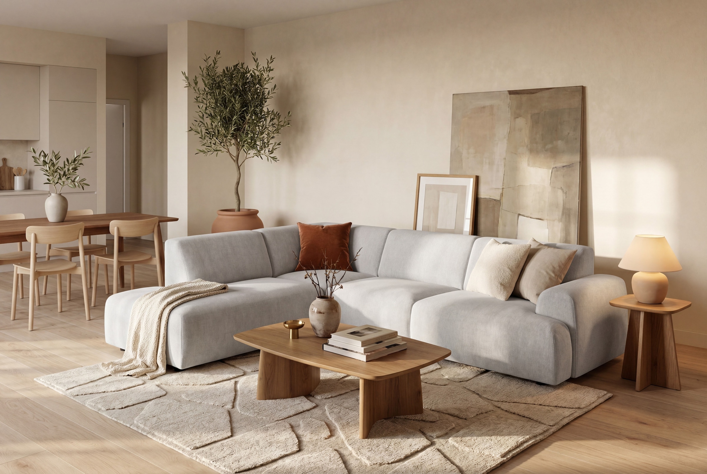 Home affaire Ecksofa »Linkka, Breite 282 cm« L-Form, in einem weichen Chenille-Stoff, mit Wellenunterfederung