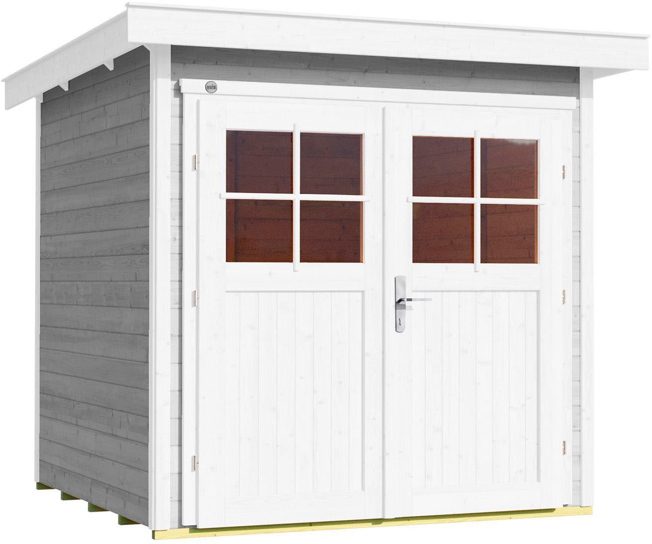 weka, Gartenhaus »227 Gr.1, grau, 21 mm«, grau, Massivholz, Fußboden im Gartenhaus, grau